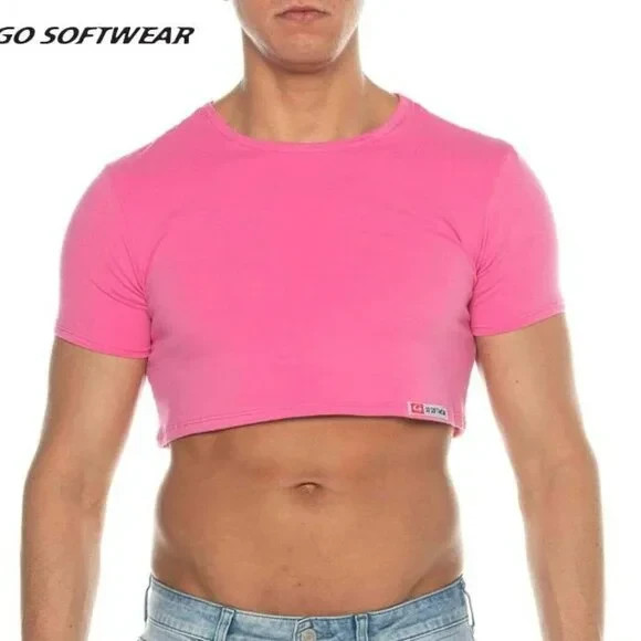 Go Softwear Size M Pacific Half Tee /Crop Top – Pink (GS-3482521-PNK-M)