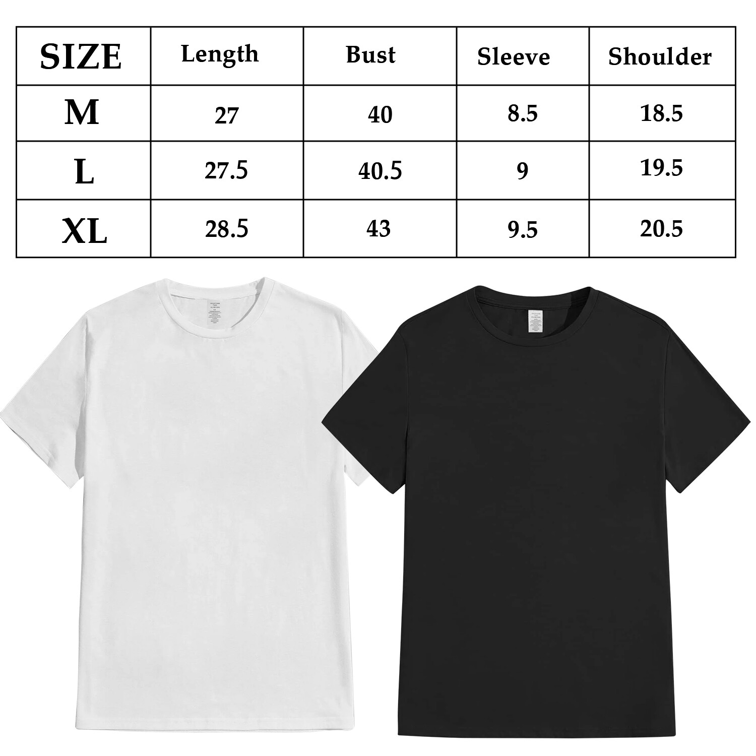 New Men’s Heavyweight Cotton Double Yarn Drop Shoulder Round Neck T-shirt Casual
