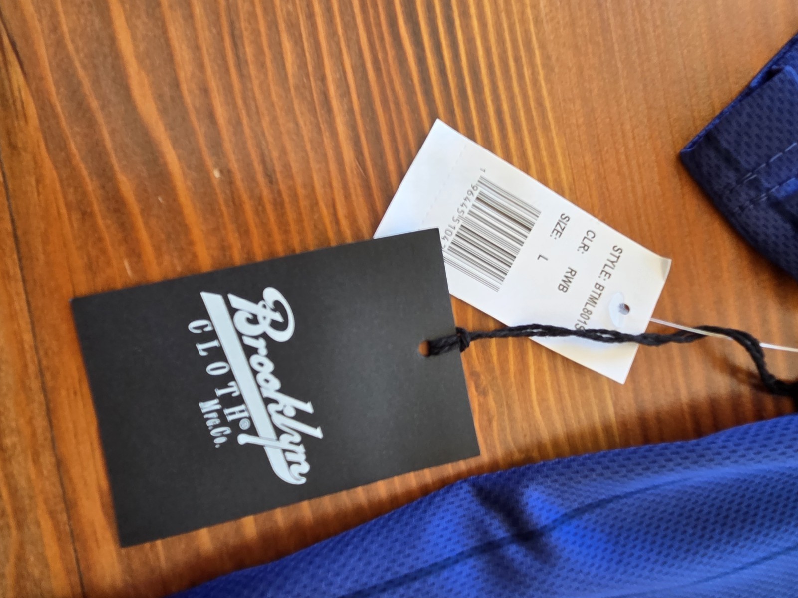 NWT Brooklyn Cloth USA Soccer Jersey Men’s L, Retro Pinstripe Collar Shirt