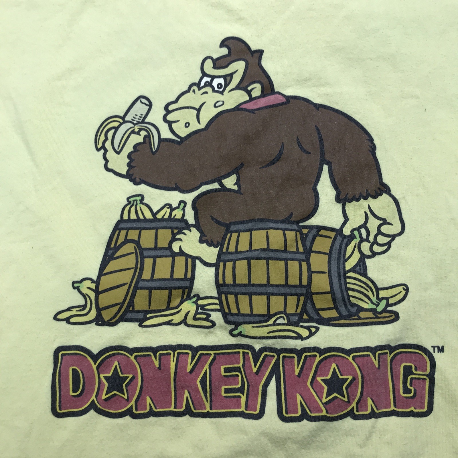 Nintendo Donkey Kong Men’s Short Sleeve Graphic T-Shirt Size XL Yellow Flashback