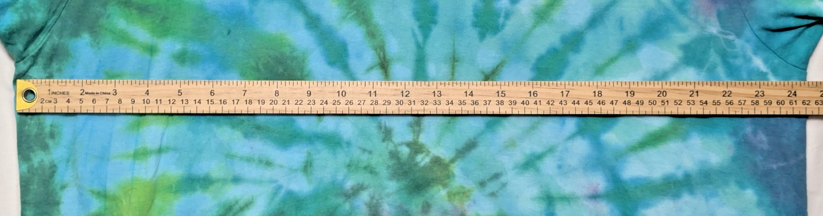 Handmade Tie Dye Tee Shirt Unisex XXL 24×29.5 Spiral Ice Dyed Colorful