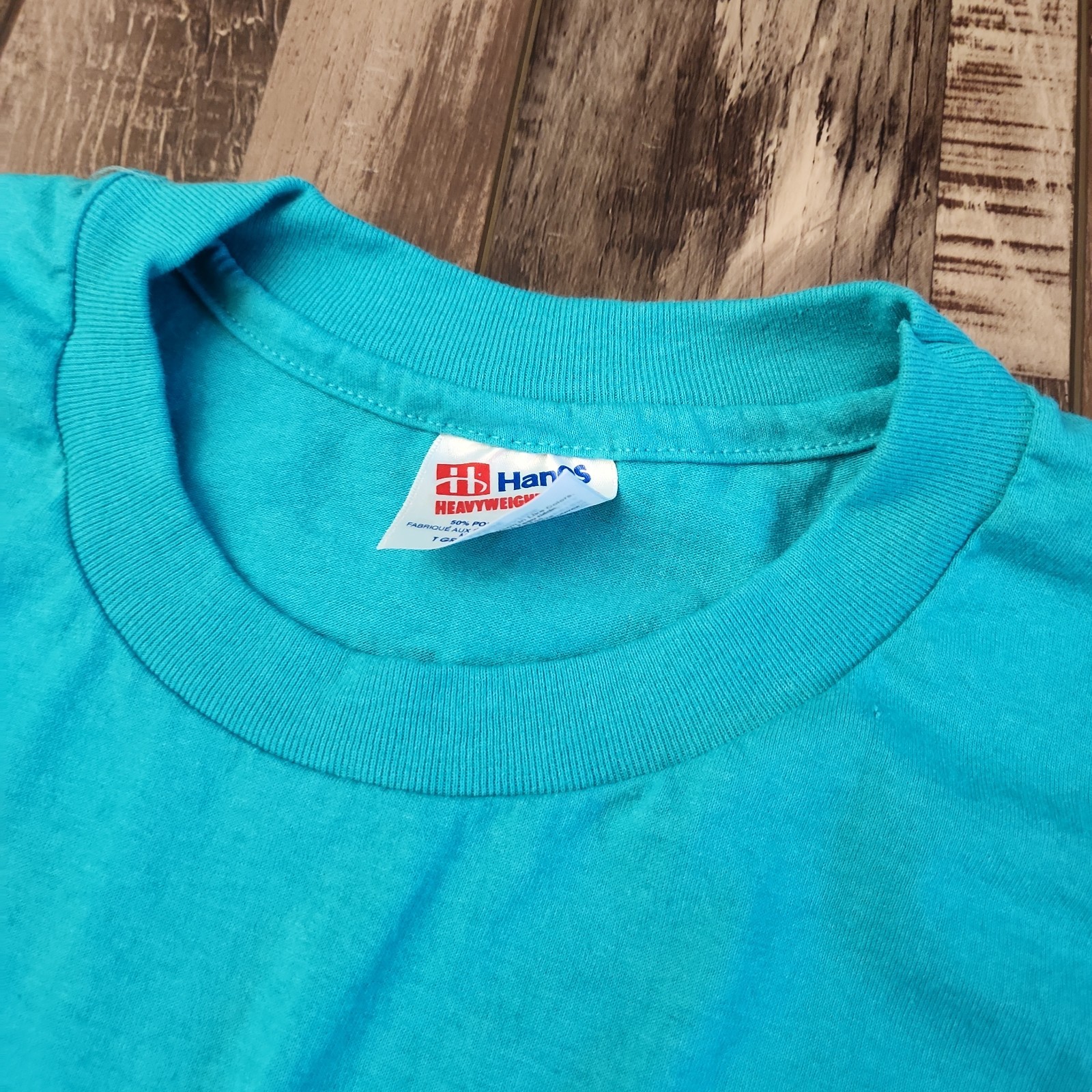 Single Stitch XL Blue Sarcastic Pocket T-Shirt USA Hanes 50/50 “MICHAEL”