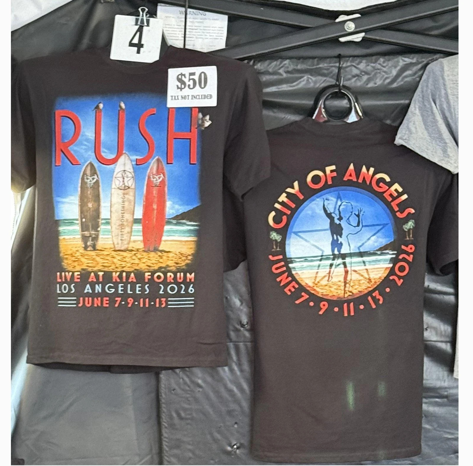 Rush June 07 2026 Fifty Something Tour Kia Forum Los Angeles CA T shirt Reprint