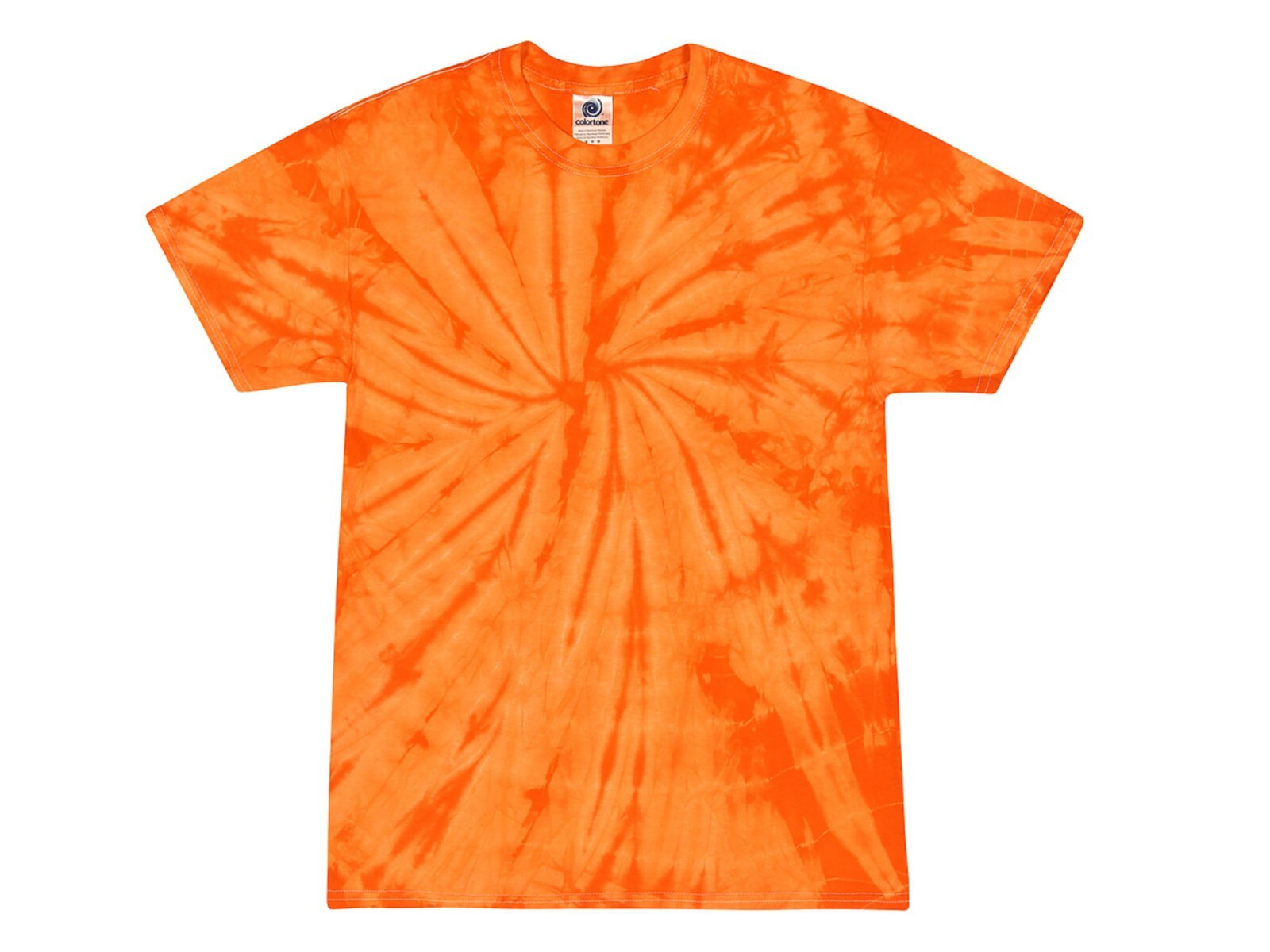 Tie Dye T-Shirts Orange Kid & Adult S M L XL 2XL 3XL 4XL 5XL Cotton Colortone