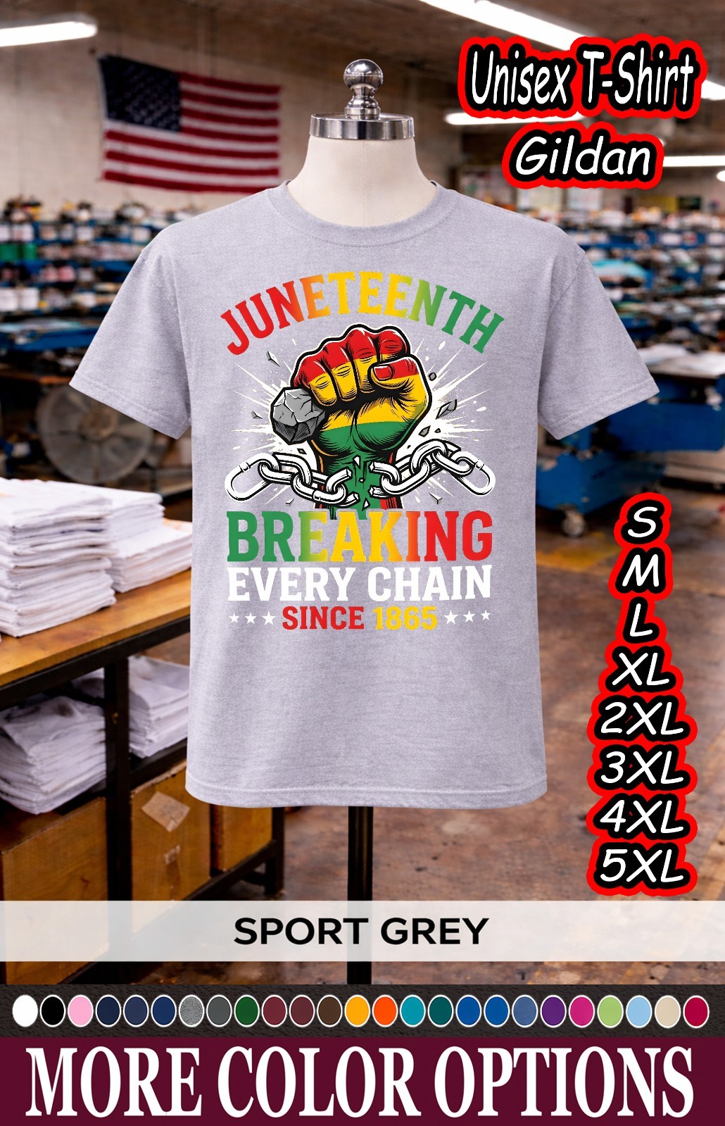 Juneteenth Breaking Every Chain Shirt Freedom Equality Graphic Tee