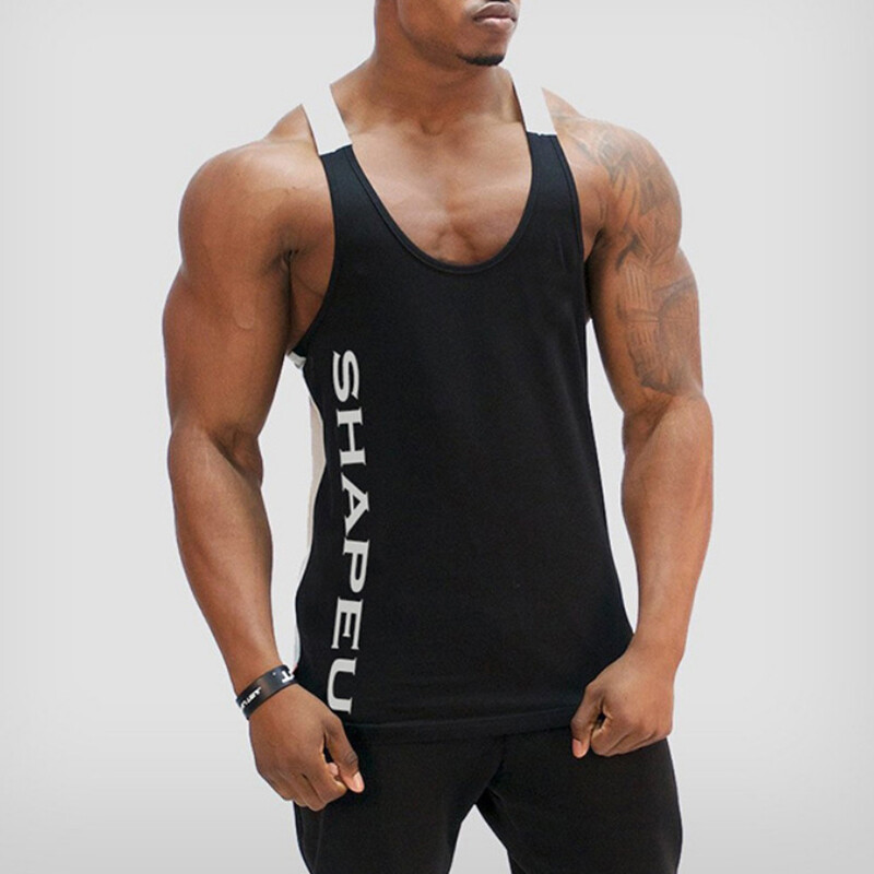 Men’s Sleeveless Workout Tank Top Bodybuilding Gym Sports Muscle Fitness T-Shirt