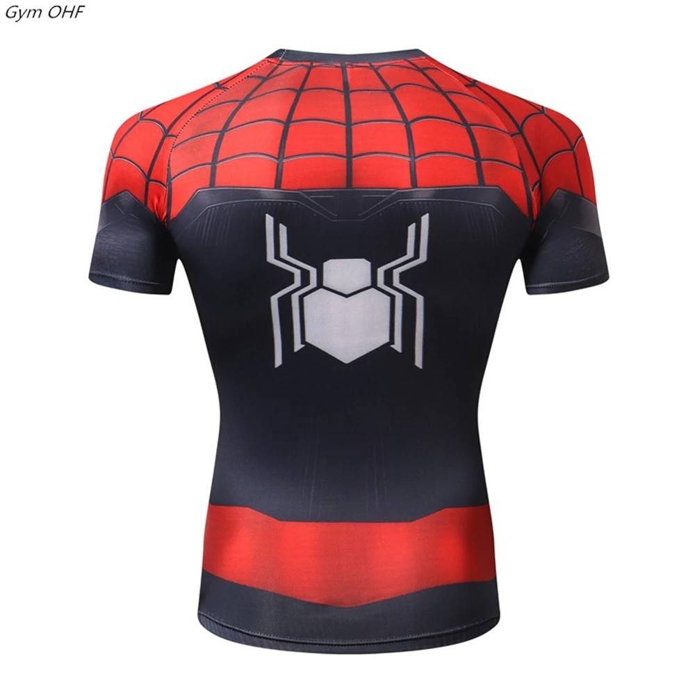 Men’s T-shirts Superhero Compression Tee Gym Active Wear Fitness Tights Tops