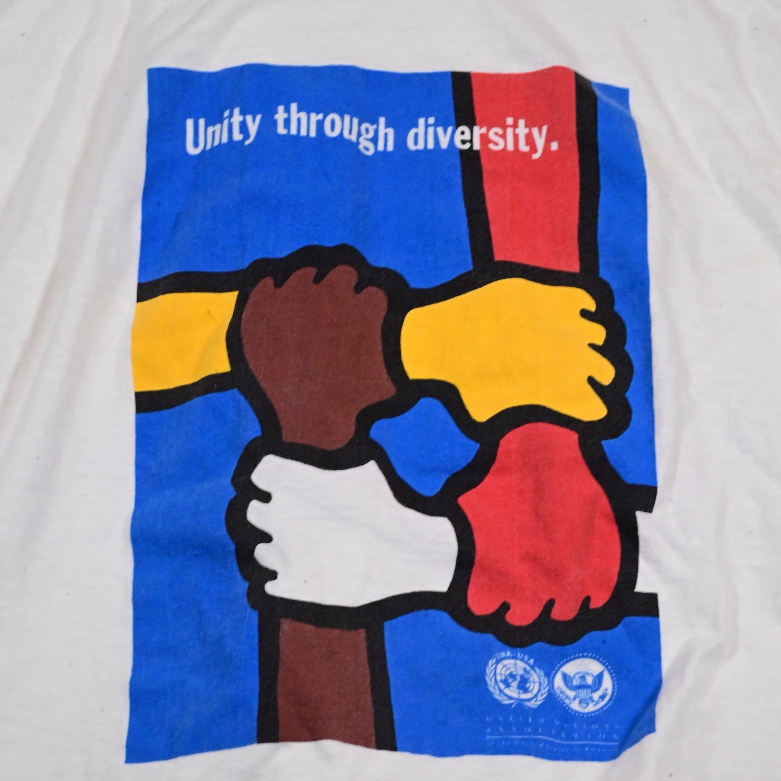 Vintage UN Single Stitch “Unity Through Diversity” T Shirt Beefy Hanes XL