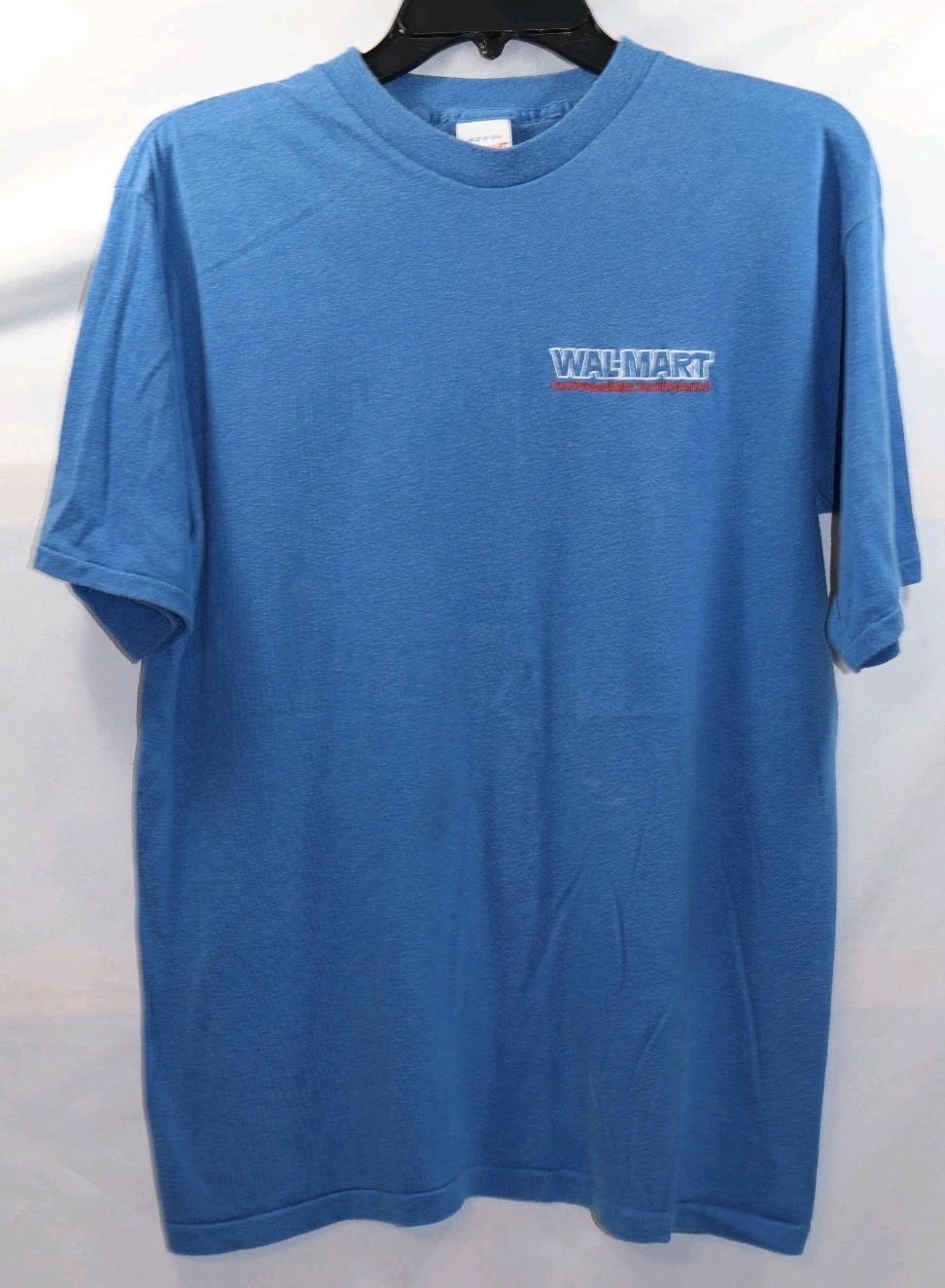 Vintage 1980s Wal‑Mart Employee T-Shirt USA Made L Embroidered Logo