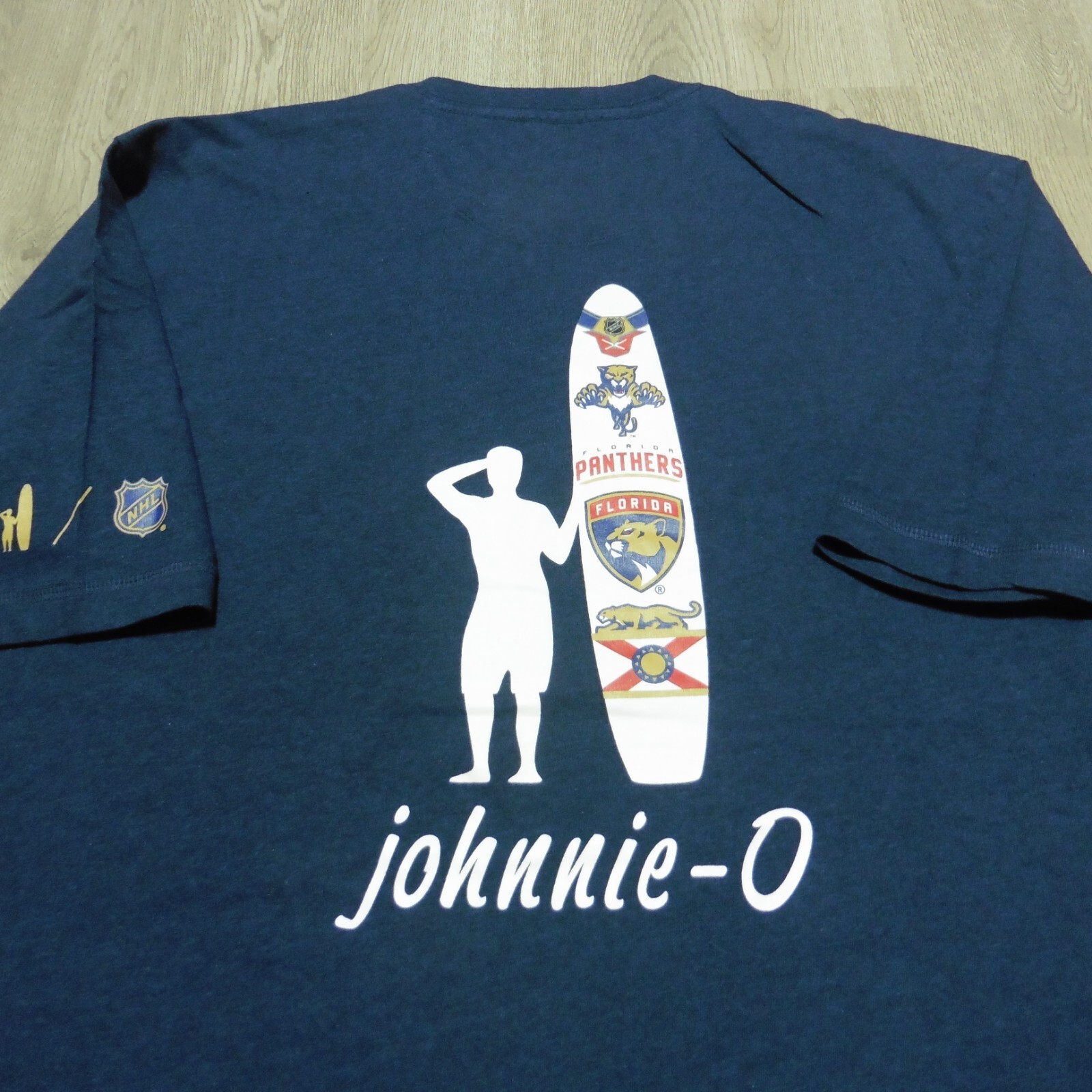 Johnnie-O Men’s M Florida Panthers NHL Crew Neck T-Shirt Heather Twilight SS