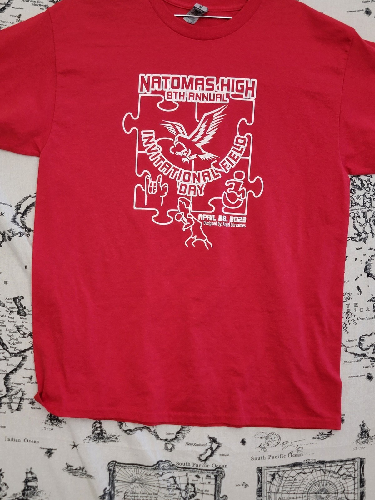 Gildan DryBlend Natomas High Invitational Field Day T-Shirt Red L