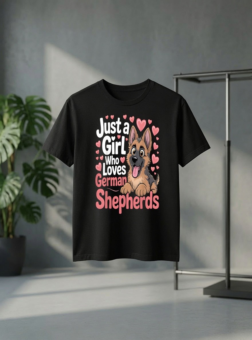 Just a Girl Who Loves German Shepherds Dog Gift for Women Shirt
