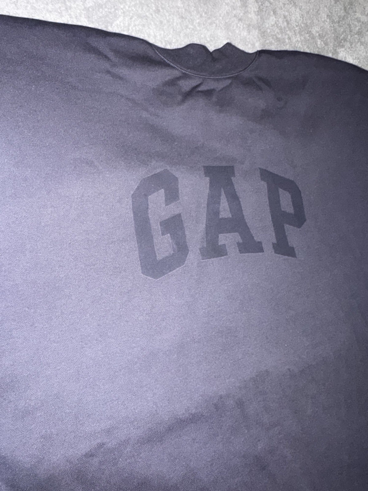 Yeezy x Gap Engineered By Balenciaga 14A Crop Dove Fleece Tee w/ Pads (Black XL)