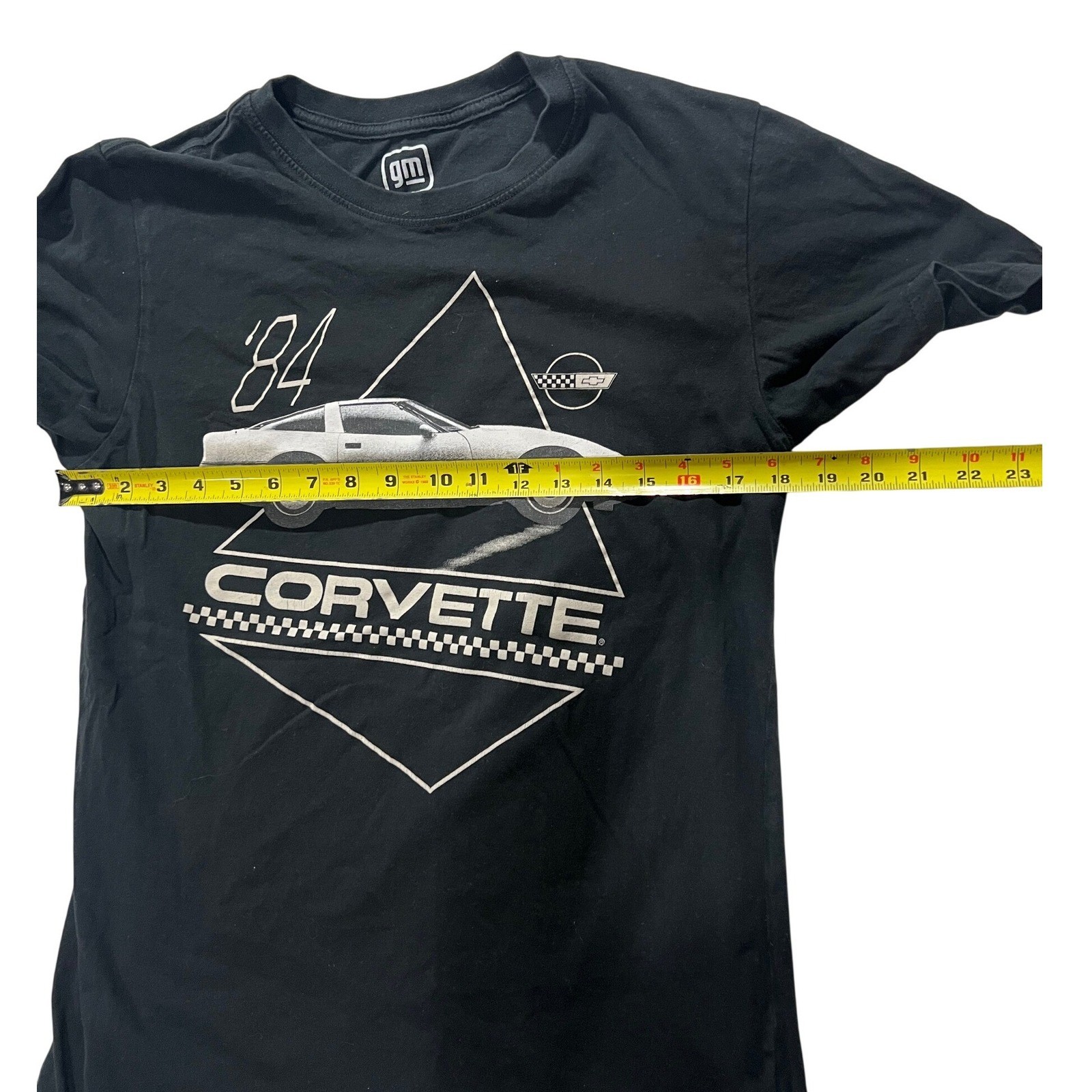 GM David Carey 1984 Chevrolet Corvette C4 Graphic T-Shirt Mens Medium Black