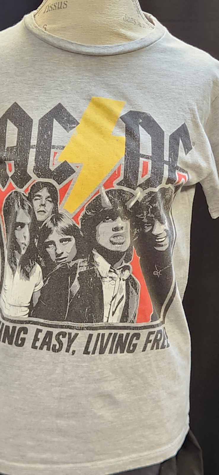 AC/DC “Living Easy, Living Free” Graphic Band T-Shirt – Size Small