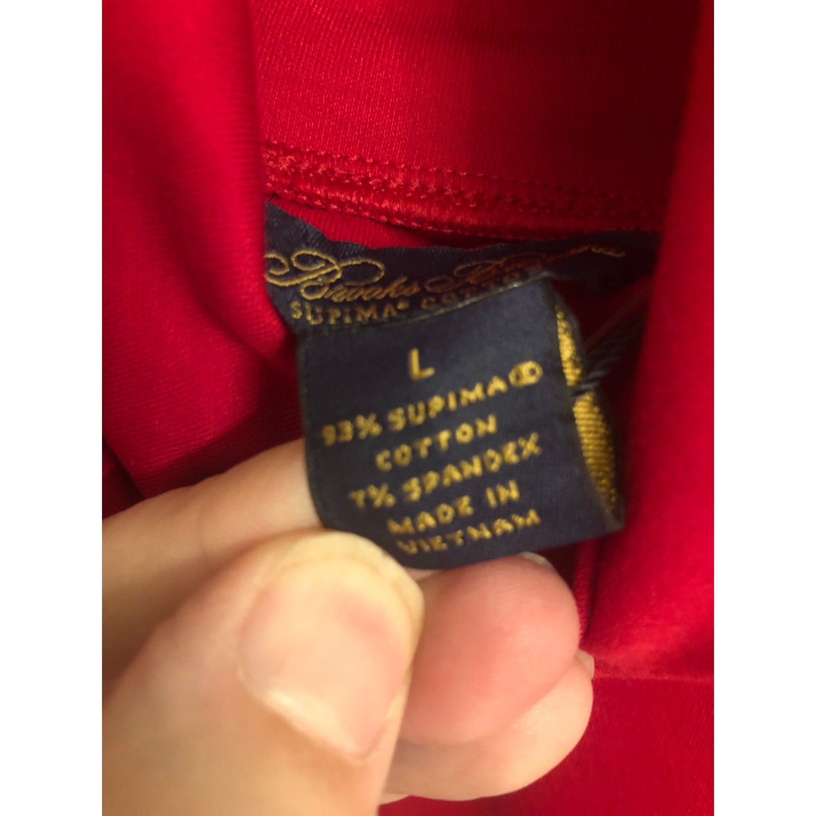 Brooks Brothers Red Supima Cotton Turtleneck Top Mens Size Large New with Tags