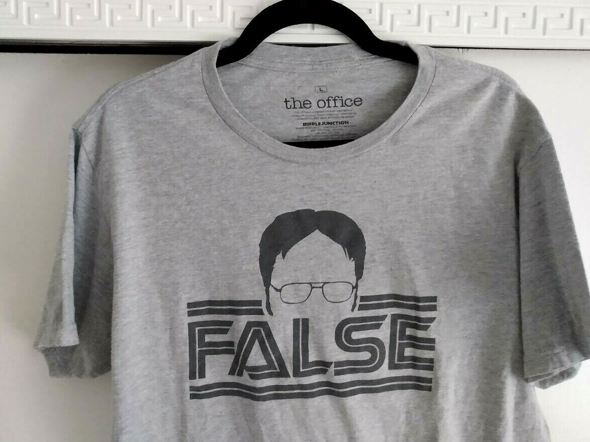 The Office Dwight Schrute False T-Shirt Size Large – Athletic Fit