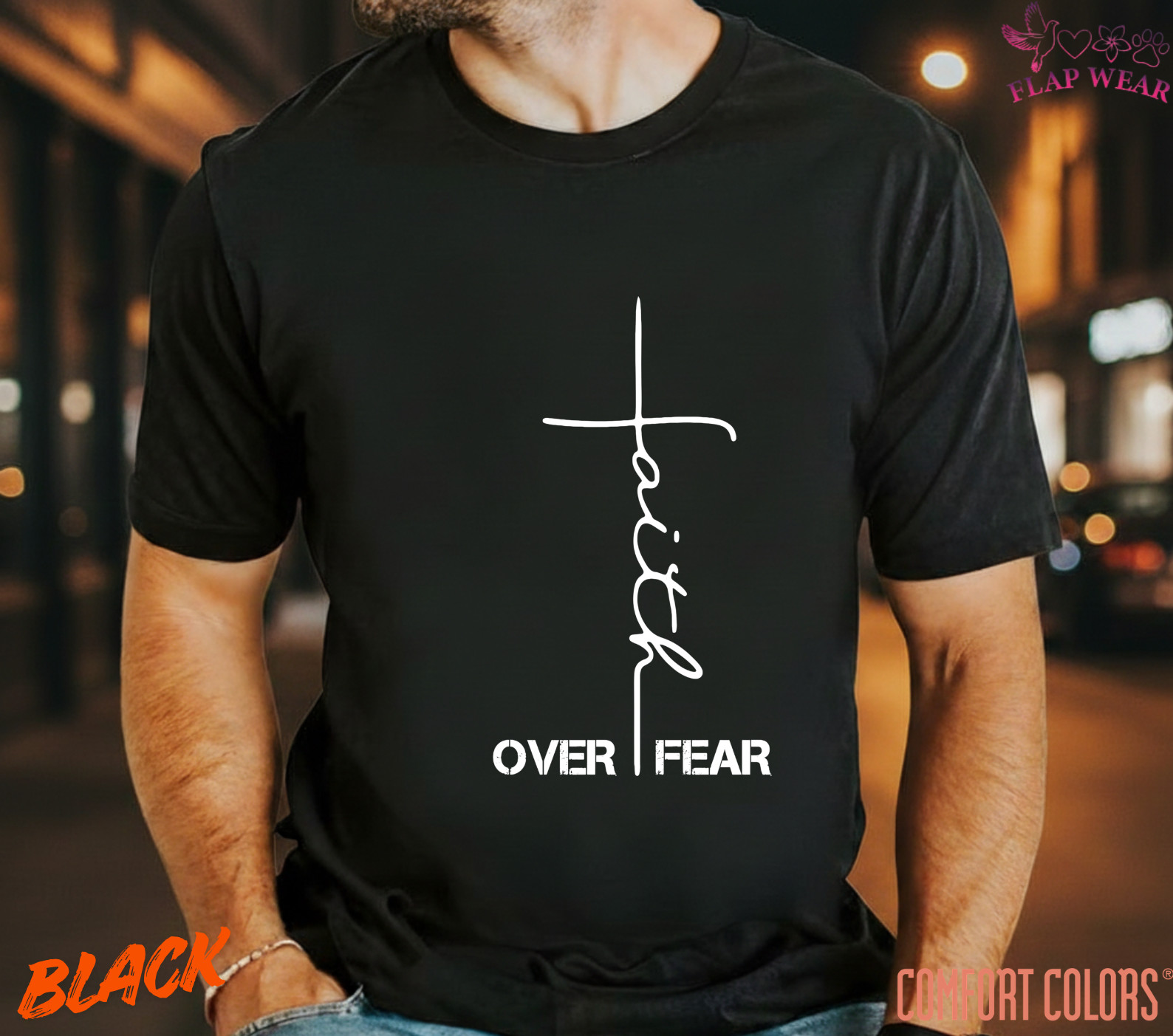 Unisex Faith Over Fear Chri T-Shirt, Men T shirt,Women T shirt Gift Religion Top