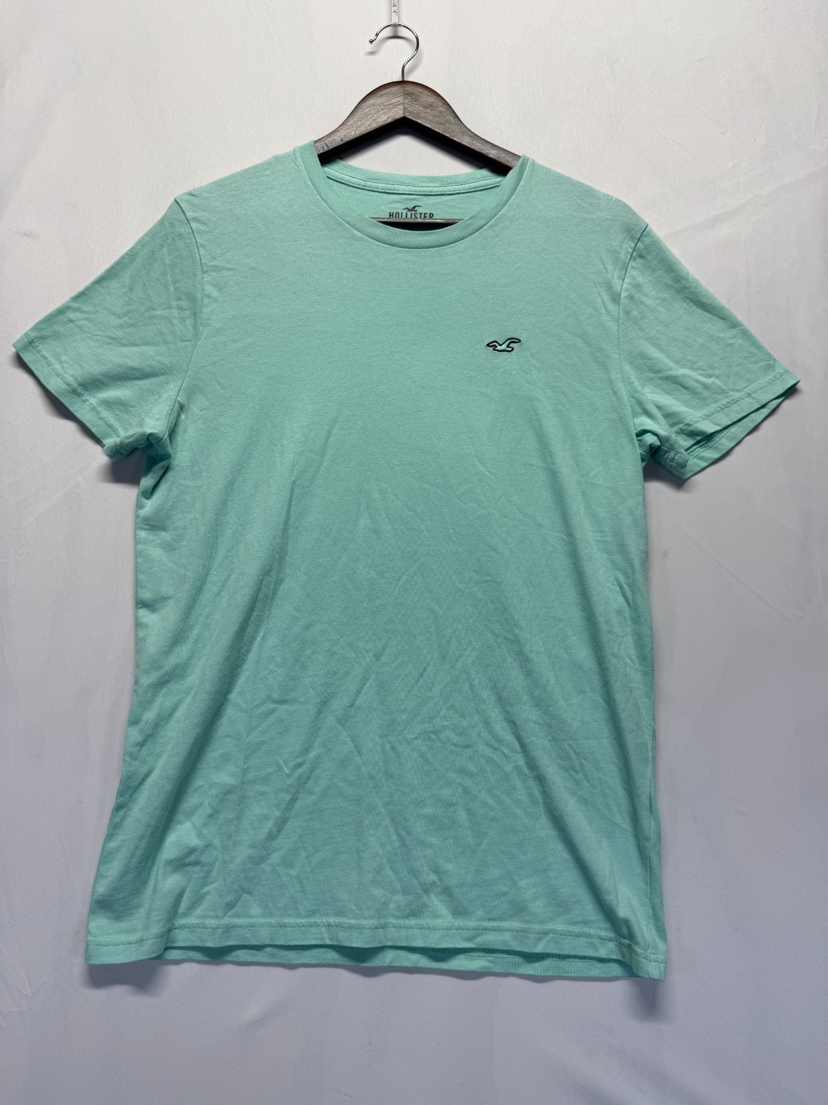 Hollister Must Have Collection T Shirt Mens Medium Mint Green Embroidered Logo