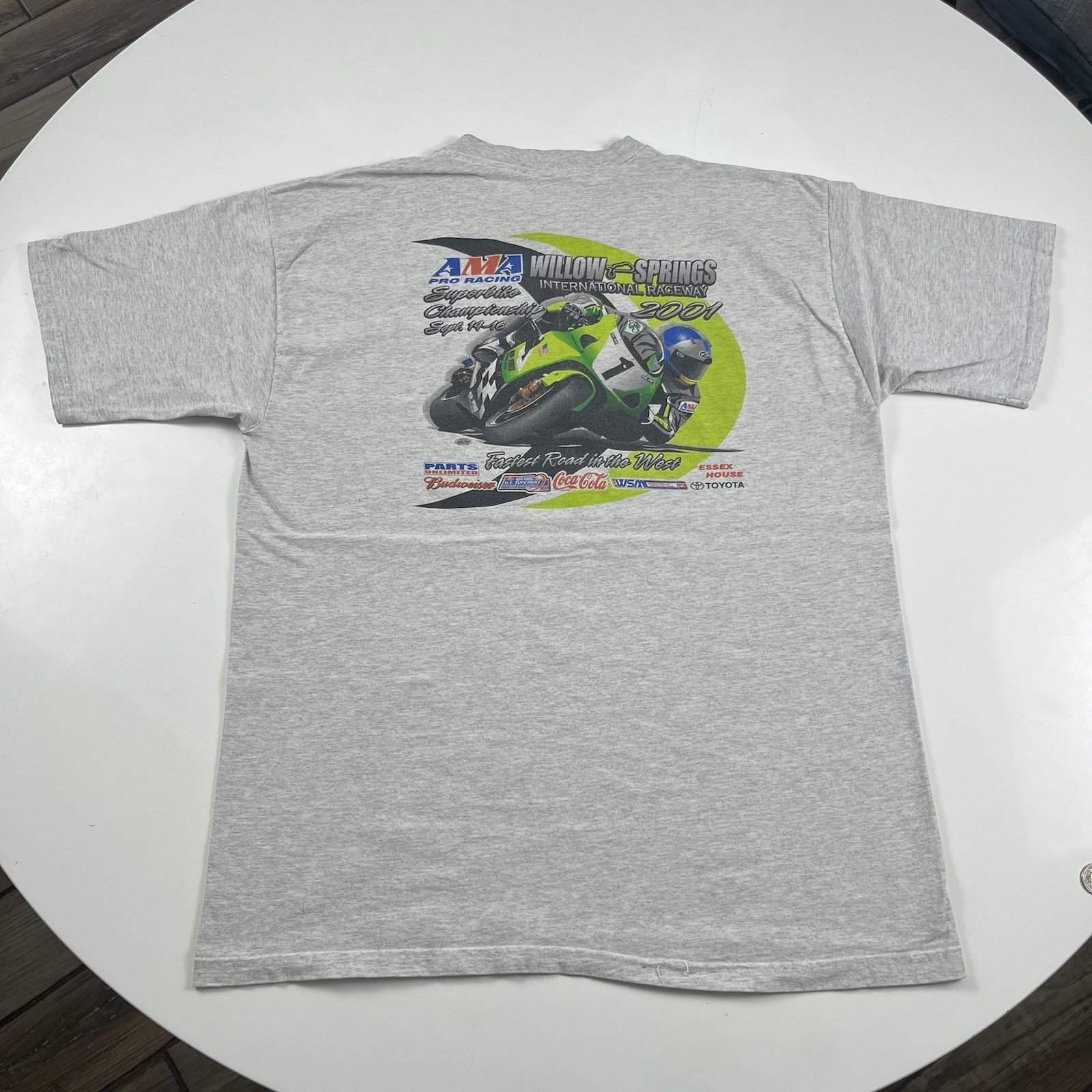 Vintage AMA Pro Racing Del Mar Grand Nationals Speedway Motorcycle Shirt XL