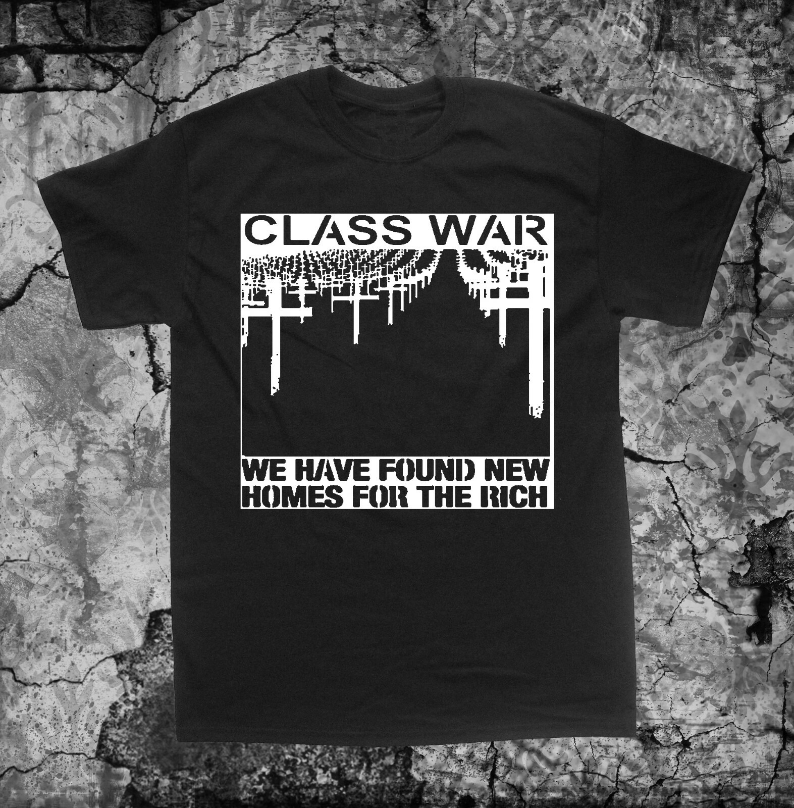 Class War shirt Political Punk Nausea Anarchy Human Liberation Rights Crass Doom