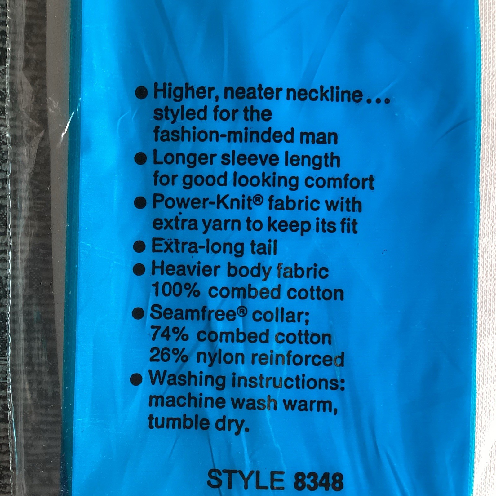 Vtg 1972 Jockey Life Bosun High Neck T-Shirt NOS Deadstock 70s Blank White Tee