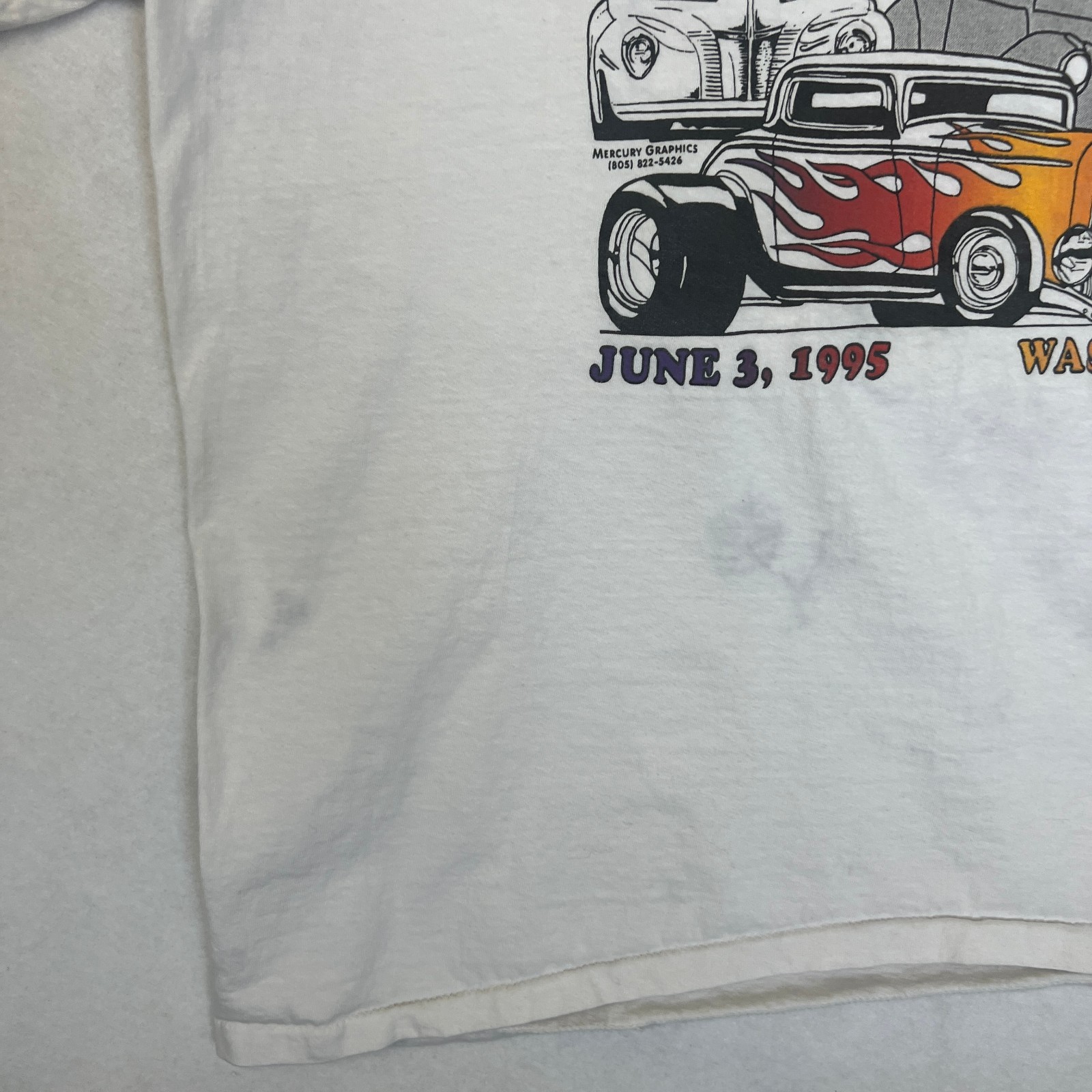 Vintage 1995 Bobby Socks and Blue Jeans Car Show T-Shirt Size XL Single Stitch