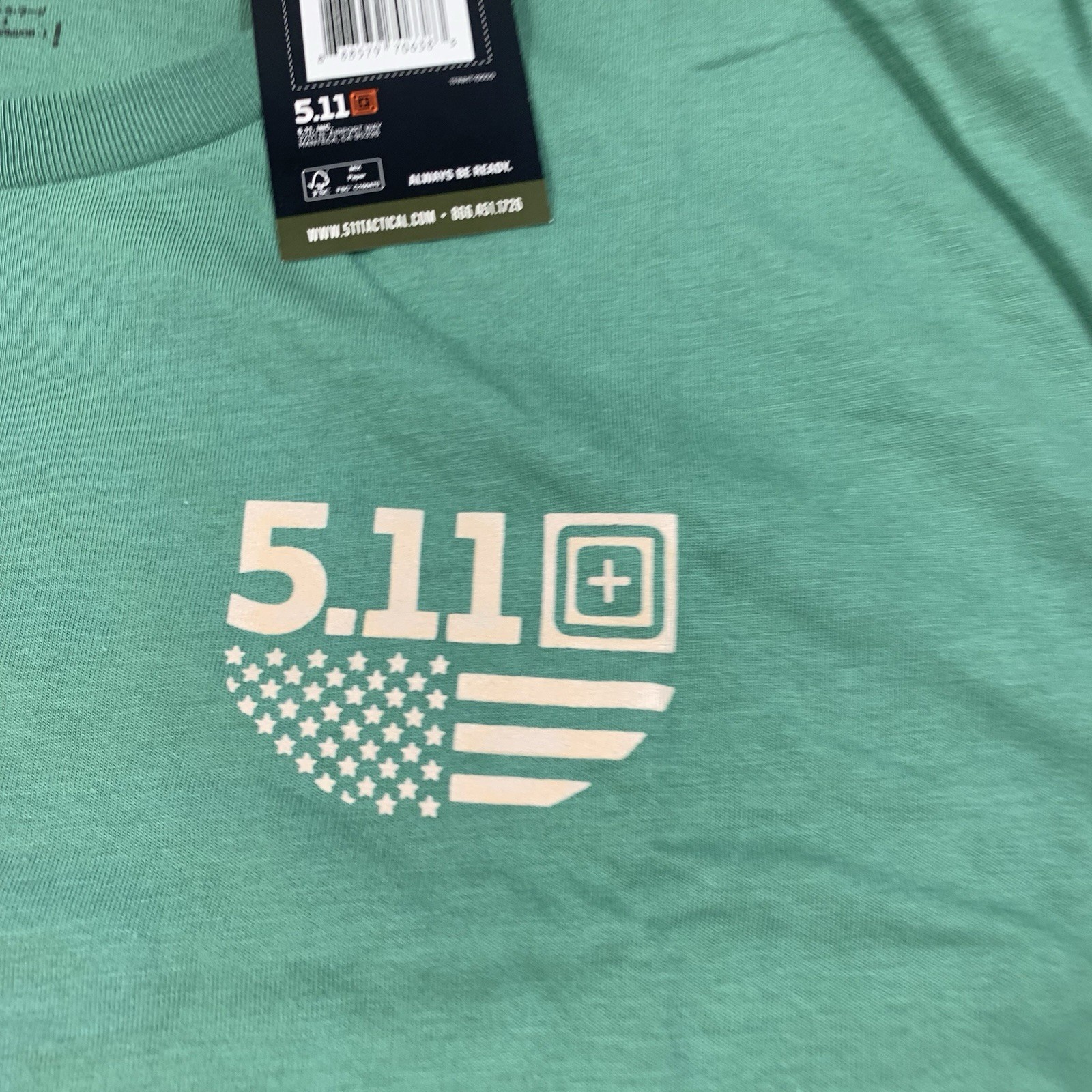5.11 Tactical Shirt Mens 3XL Green Graphic Print Long Sleeve Crew Neck NWT