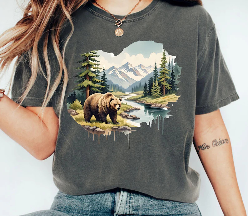Watercolor Bear Comfort Tee