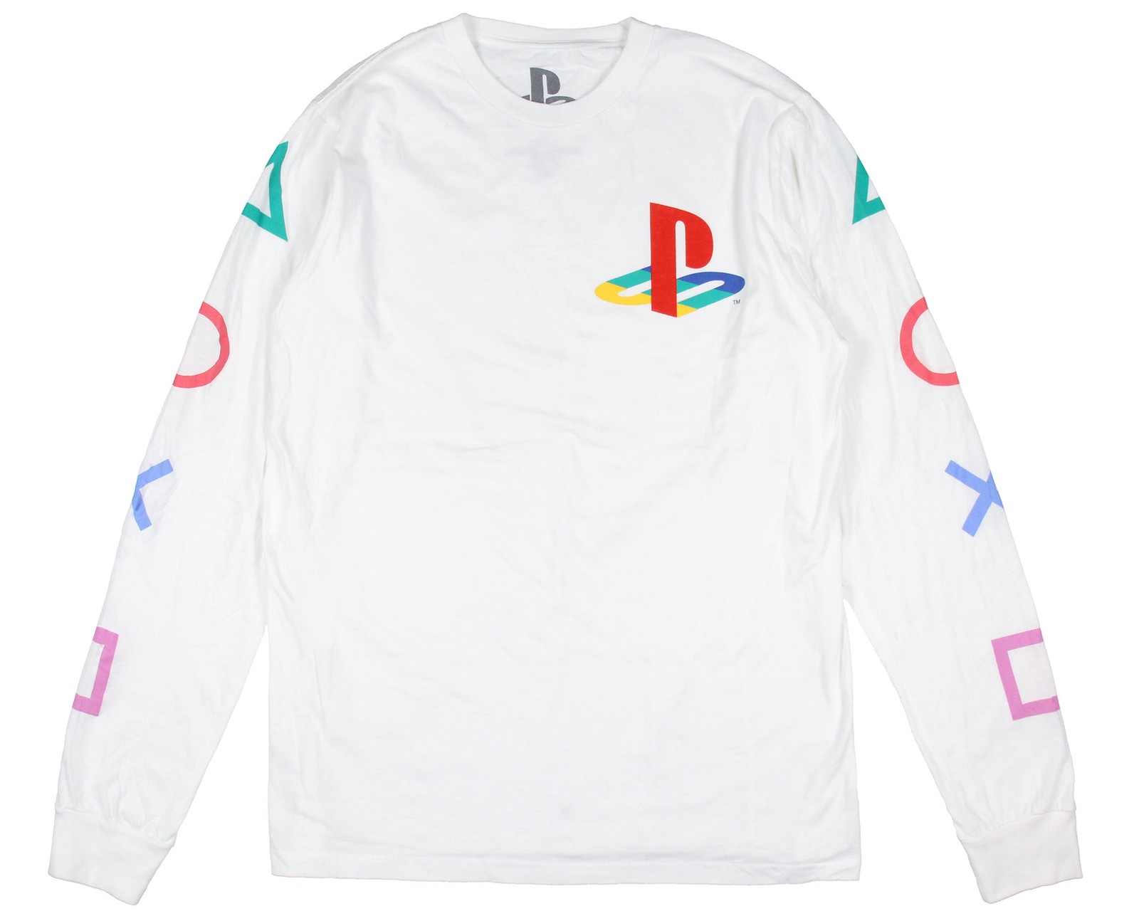 PlayStation Men’s Console Controller Button s Long Sleeve T-Shirt Adult