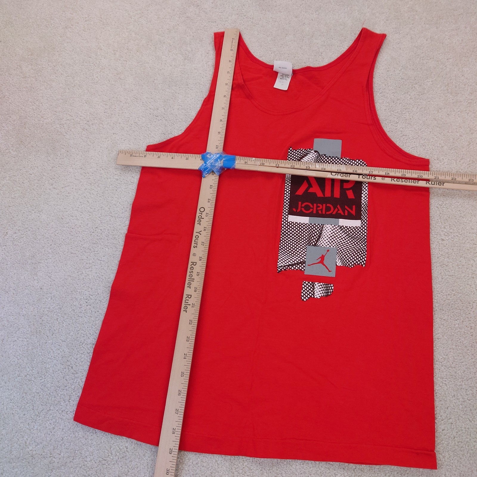 VINTAGE 90s Air Jordan Tank Top Single Stitch Made in USA 19×29 Medium Tall