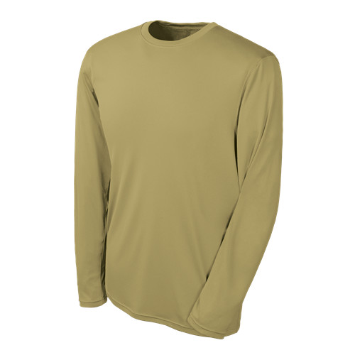 Champion Tactical TAC26 Men’s Long Sleeve Double Dry T-Shirt, Desert Sand, Small