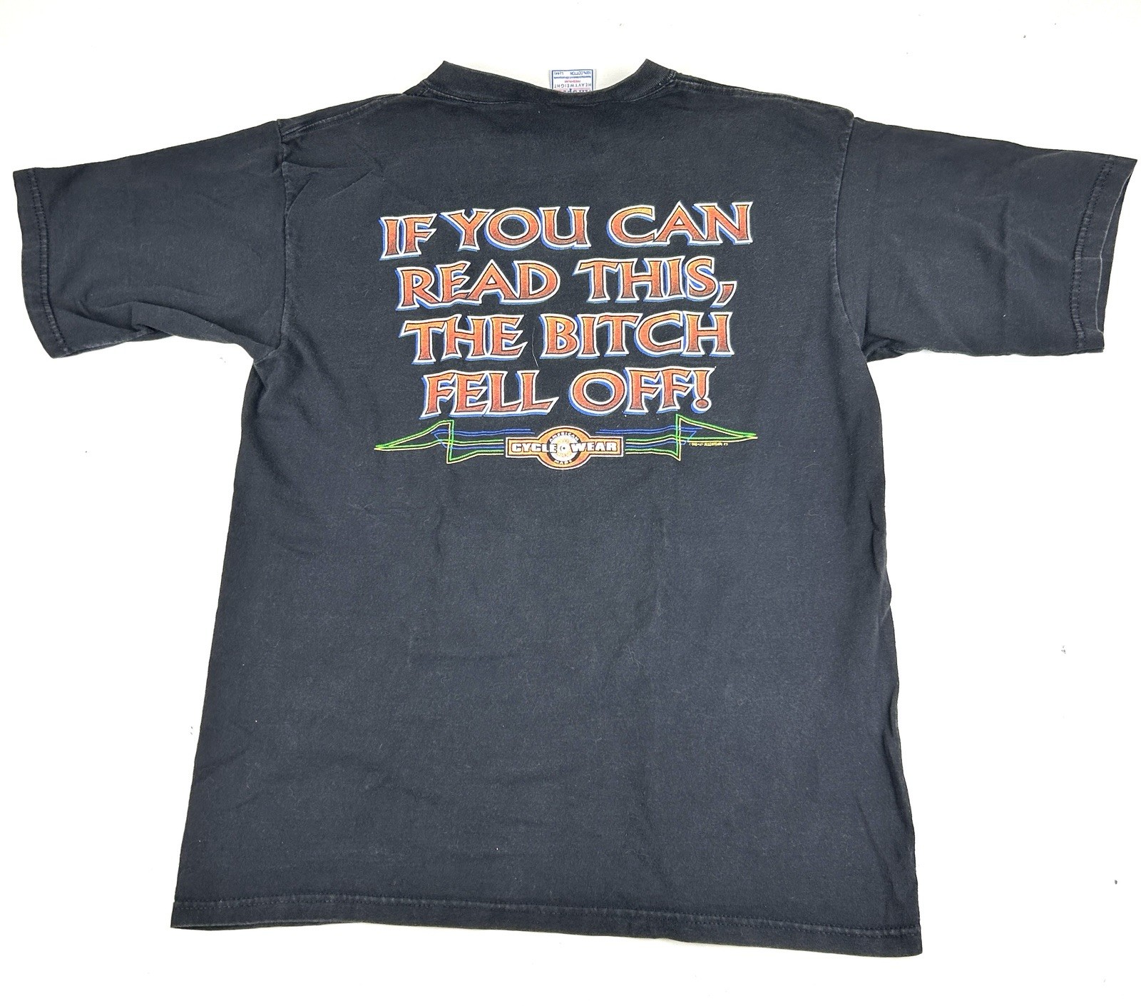 Vintage All Sport Shirt Mens Large B$tch Fell Off Motorcycle Wear Shirt