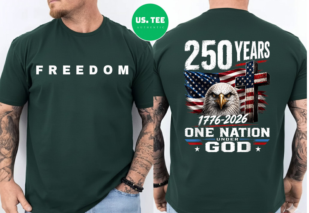 Freedom 250 Year USA American Flag 250th Anniversary Christian God Gifts 2-Sided