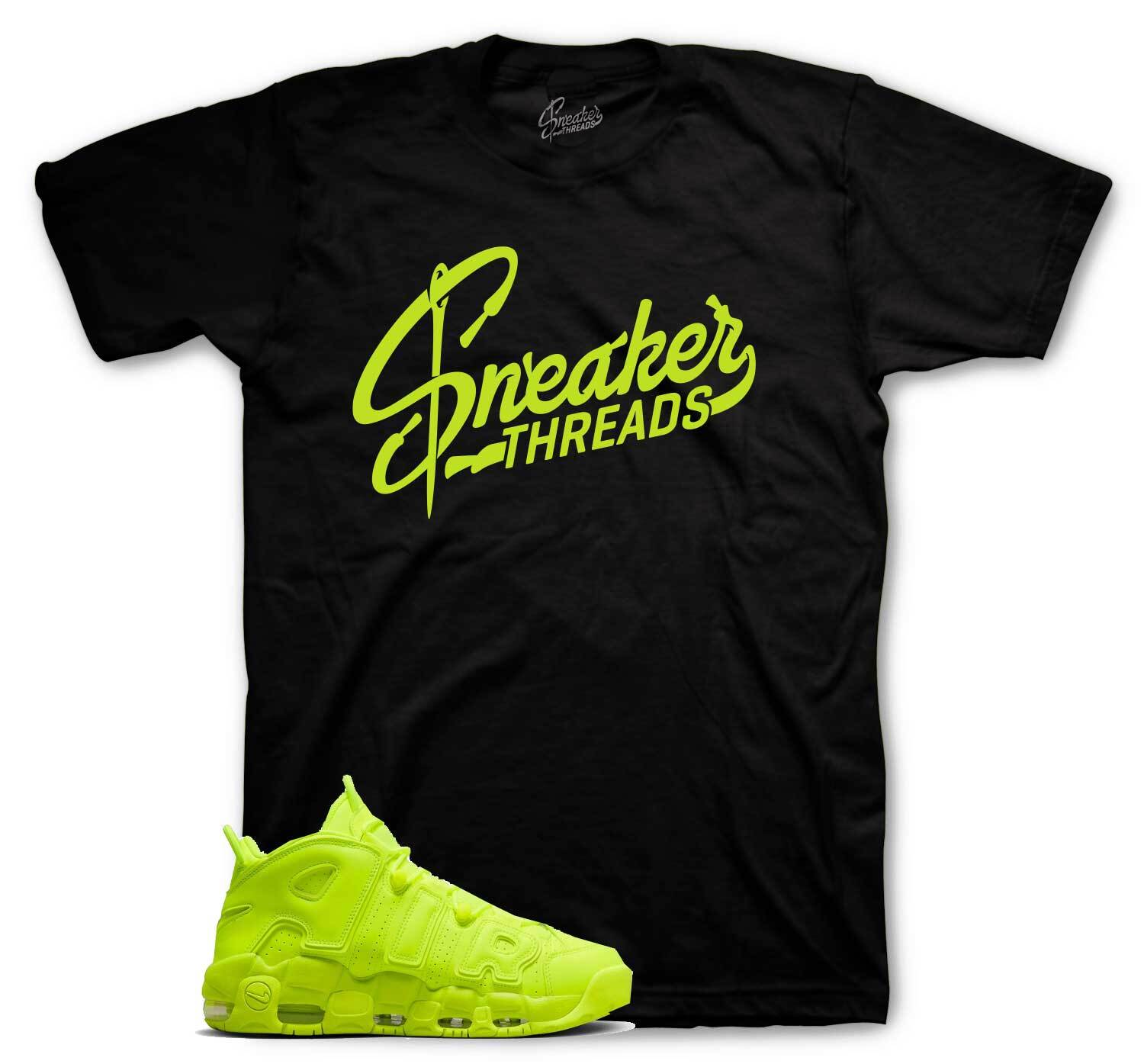 Shirt To Match Air More Uptempo 96 Volt Neon Yellow -ST Logo Sneaker Tee