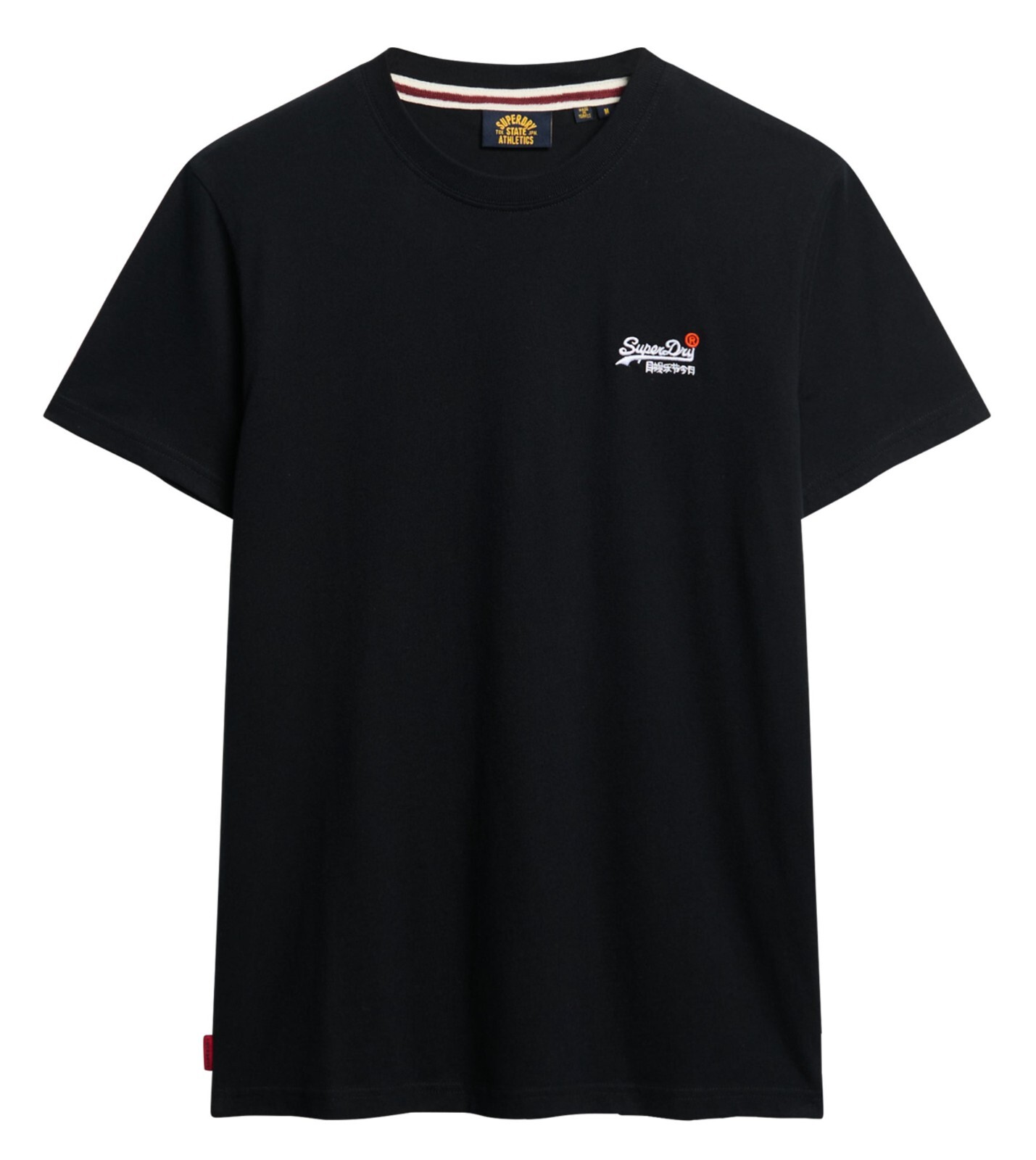 Superdry T Shirt Crew Neck Short Sleeve Contrast Emb Tee Black White Navy Blue