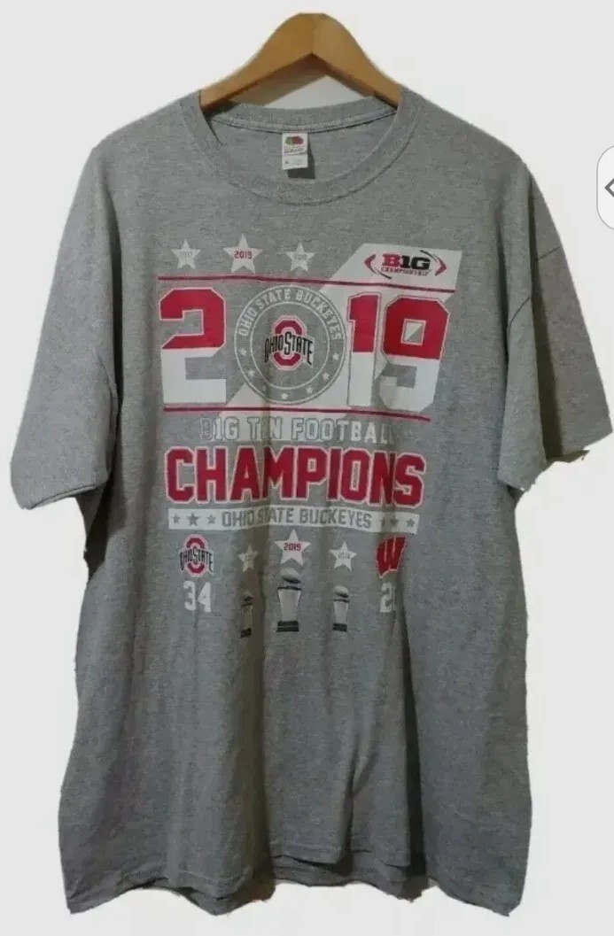 Fruit of the Loom Graphic Tee Mens XL Gray Short Sleeve Ohio State Buckeyes