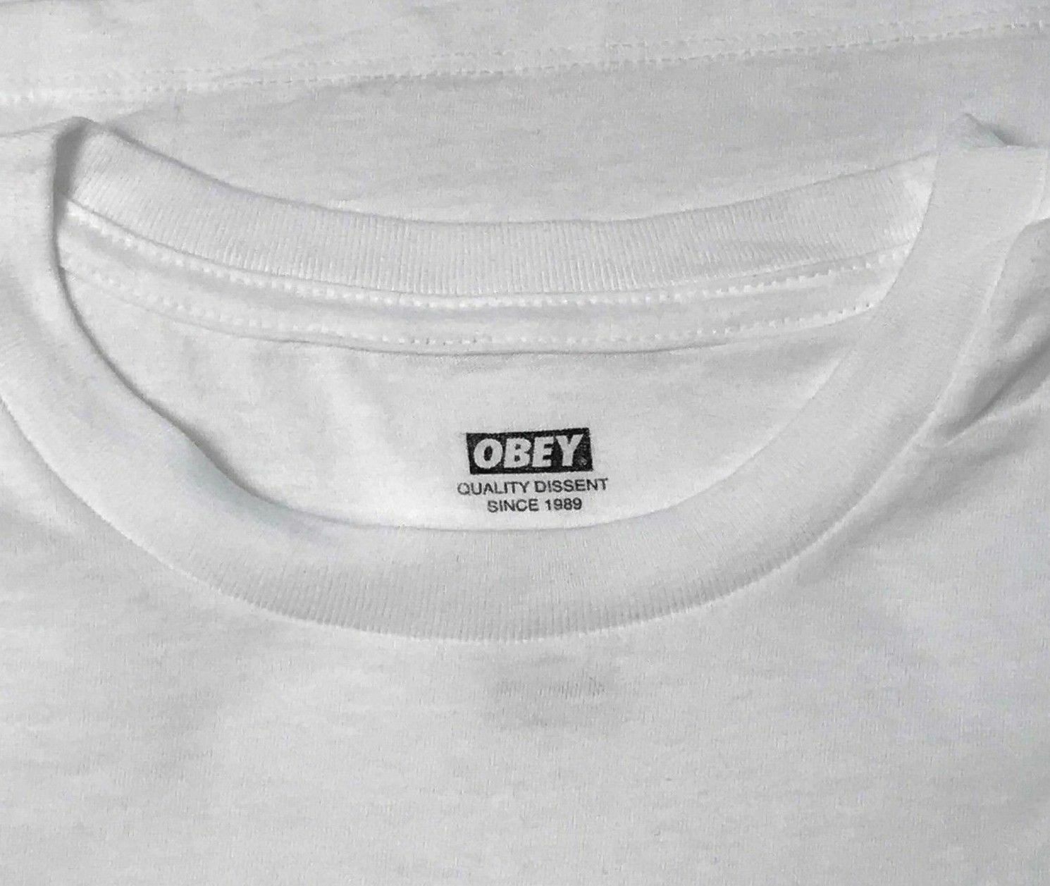 Obey Men’s T-Shirt South Korea Photo White Size XL NWT Shepard Fairey