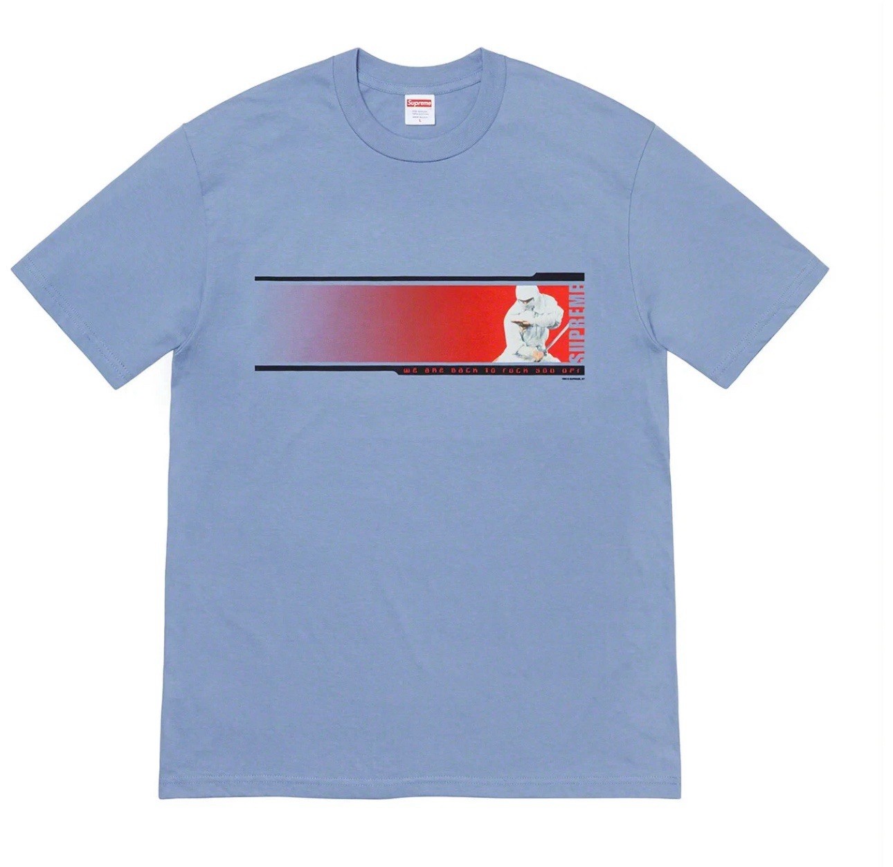 Supreme NWT We’re Back Tee Slate FW19 🔥 Size XL Blue BRAND NEW FACTORY SEALED
