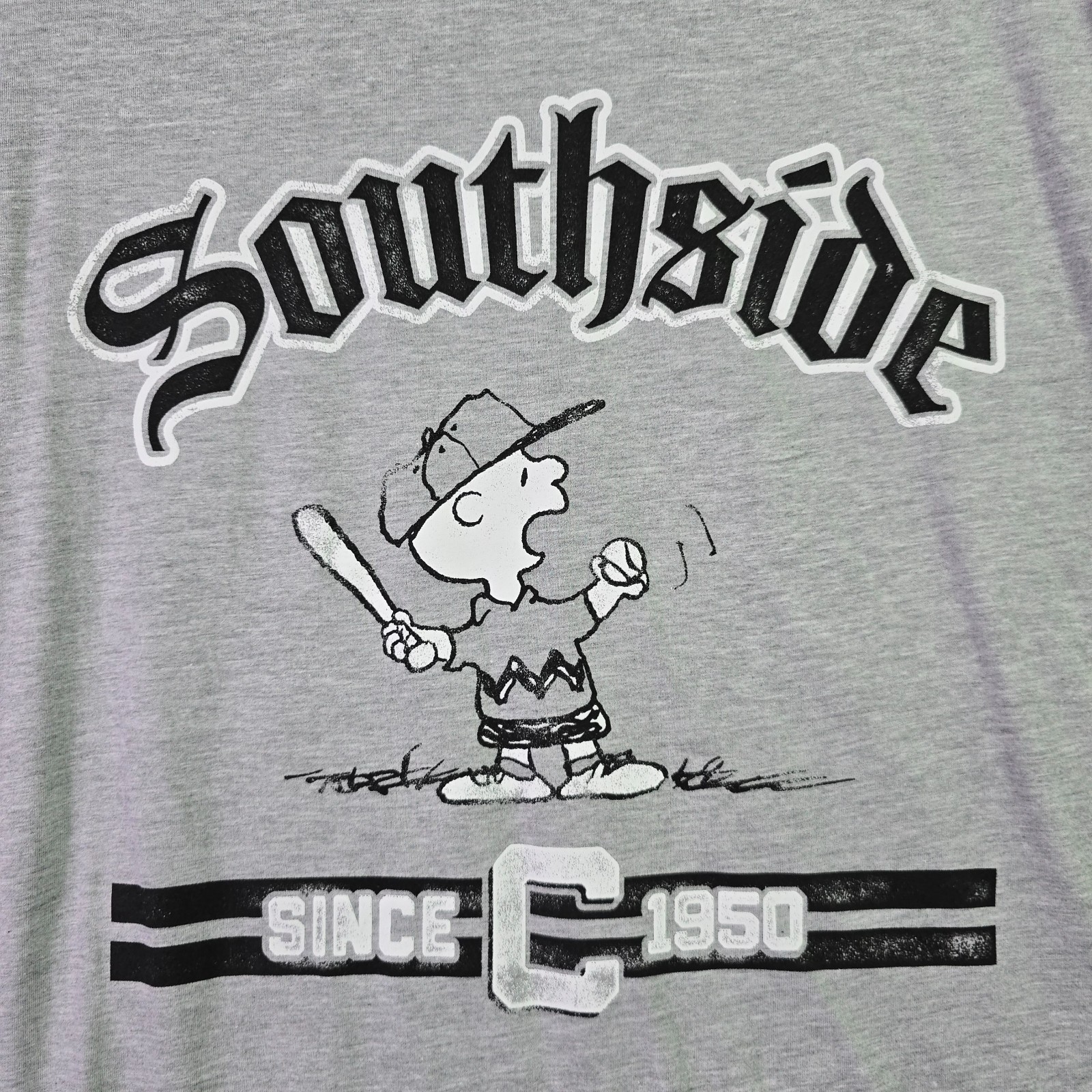 Peanuts® Chicago Cubs Baseball shirt Men XL Gray Charlie Brown Snoopy 50 NWT