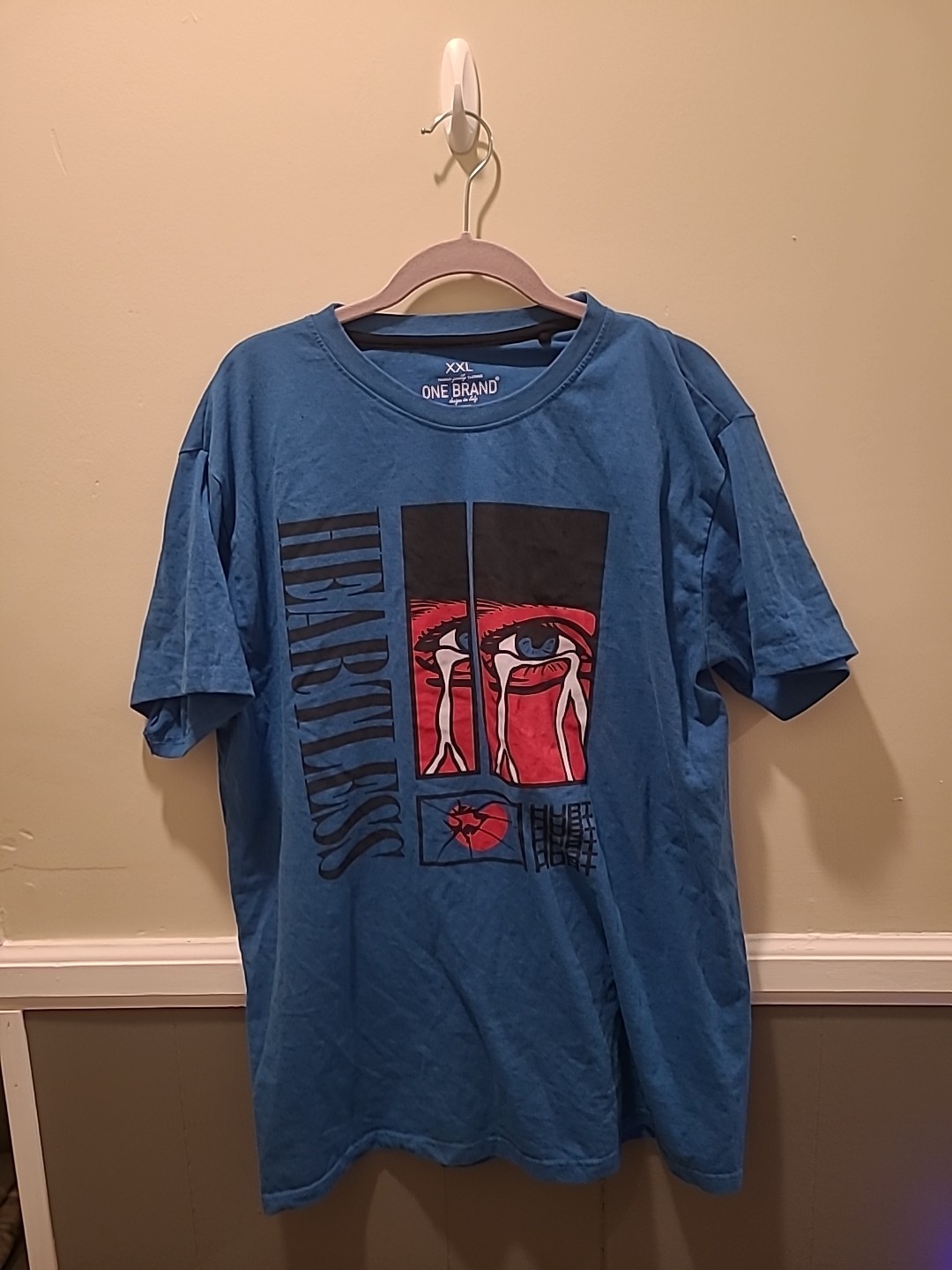 ONE BRAND Size Xxl Design In Italy Mens Heartless Hurt Graphic Print