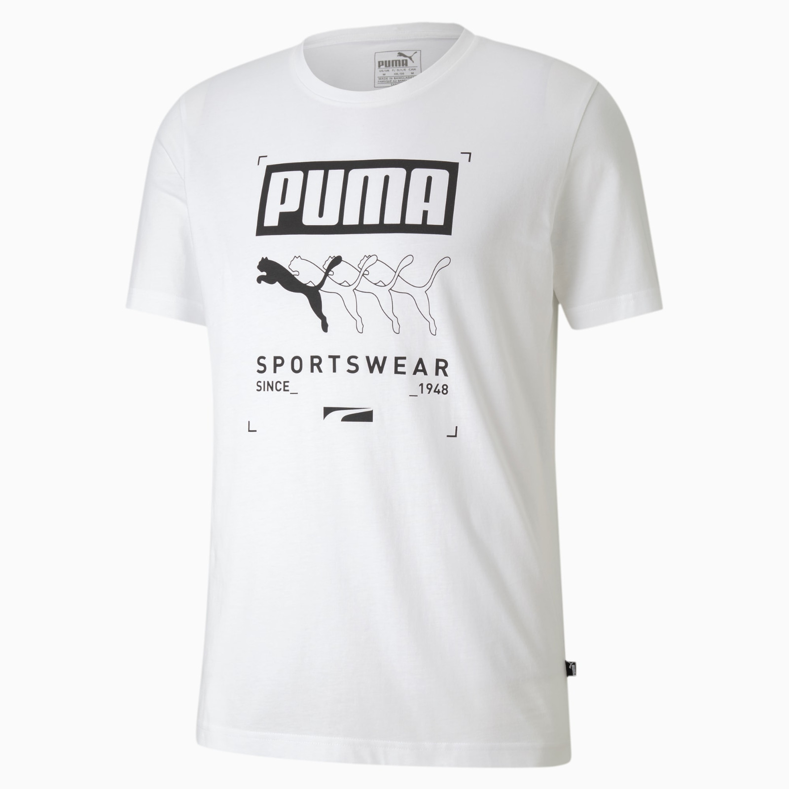 Puma Men’s Box White Tee Short Sleeve Casual T-Shirt – NWT