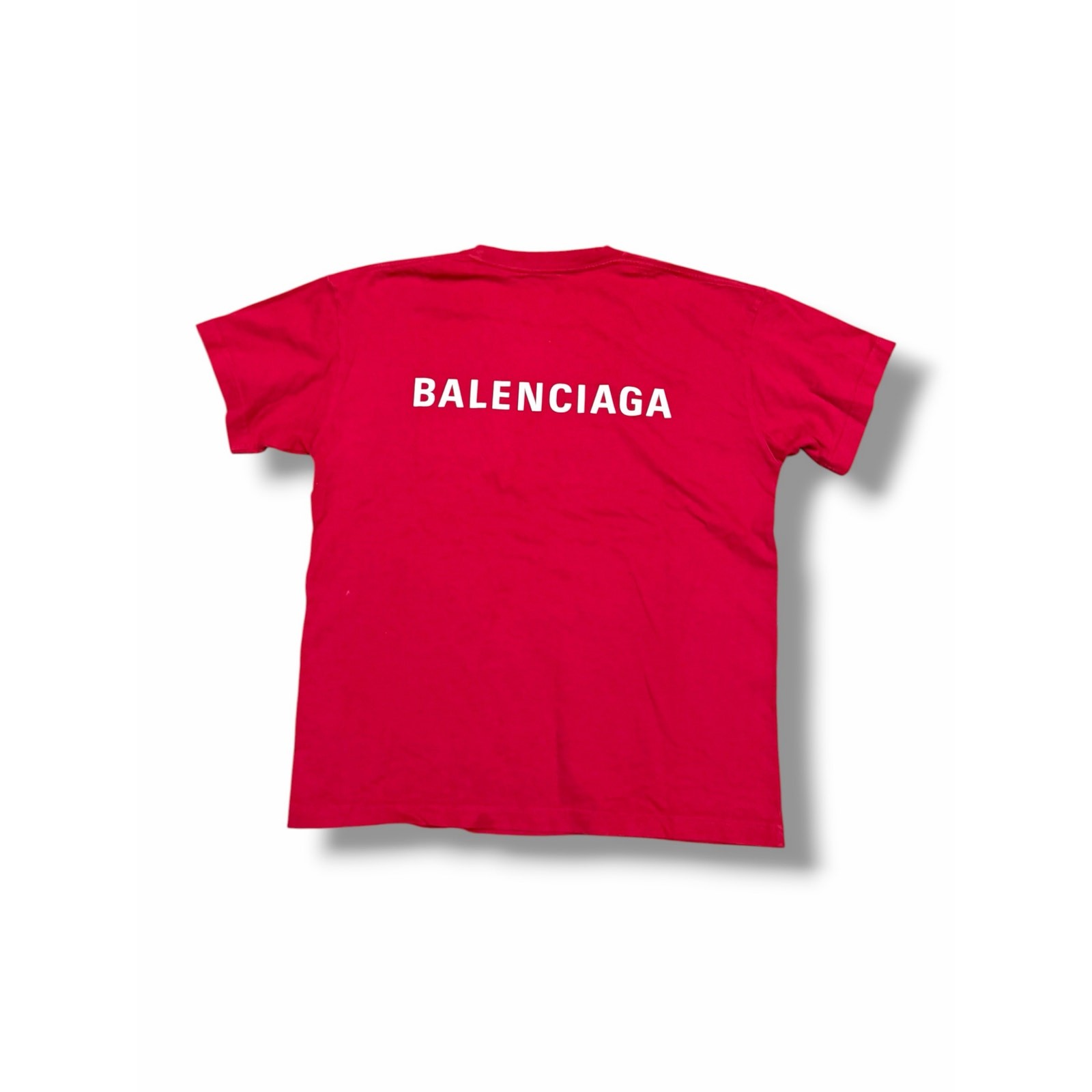 Balenciaga Logo Tee Red | Size MEDIUM