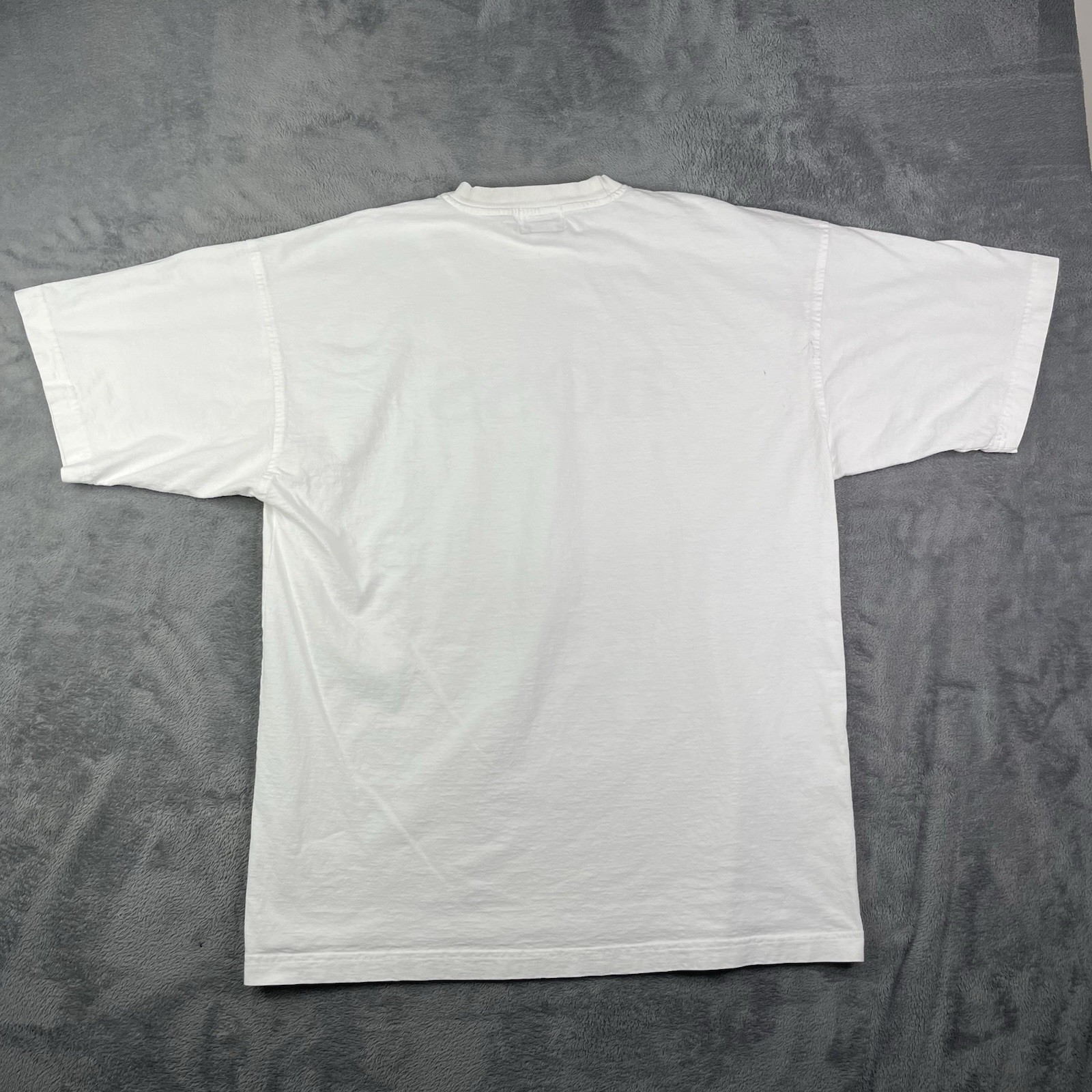 Vintage Hugo Boss T Shirt Mens XL America USA Made White Designer 90s Hip Hop