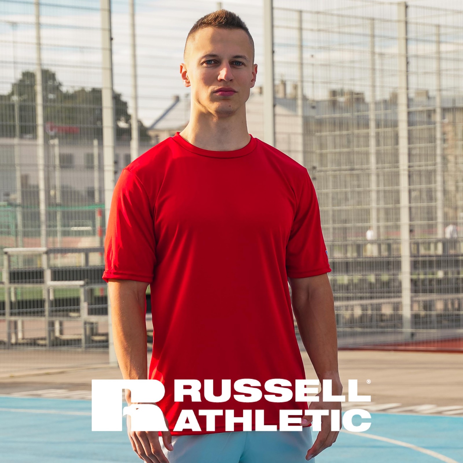 Men’s Short Sleeve Performance T-Shirt, True Red, Medium