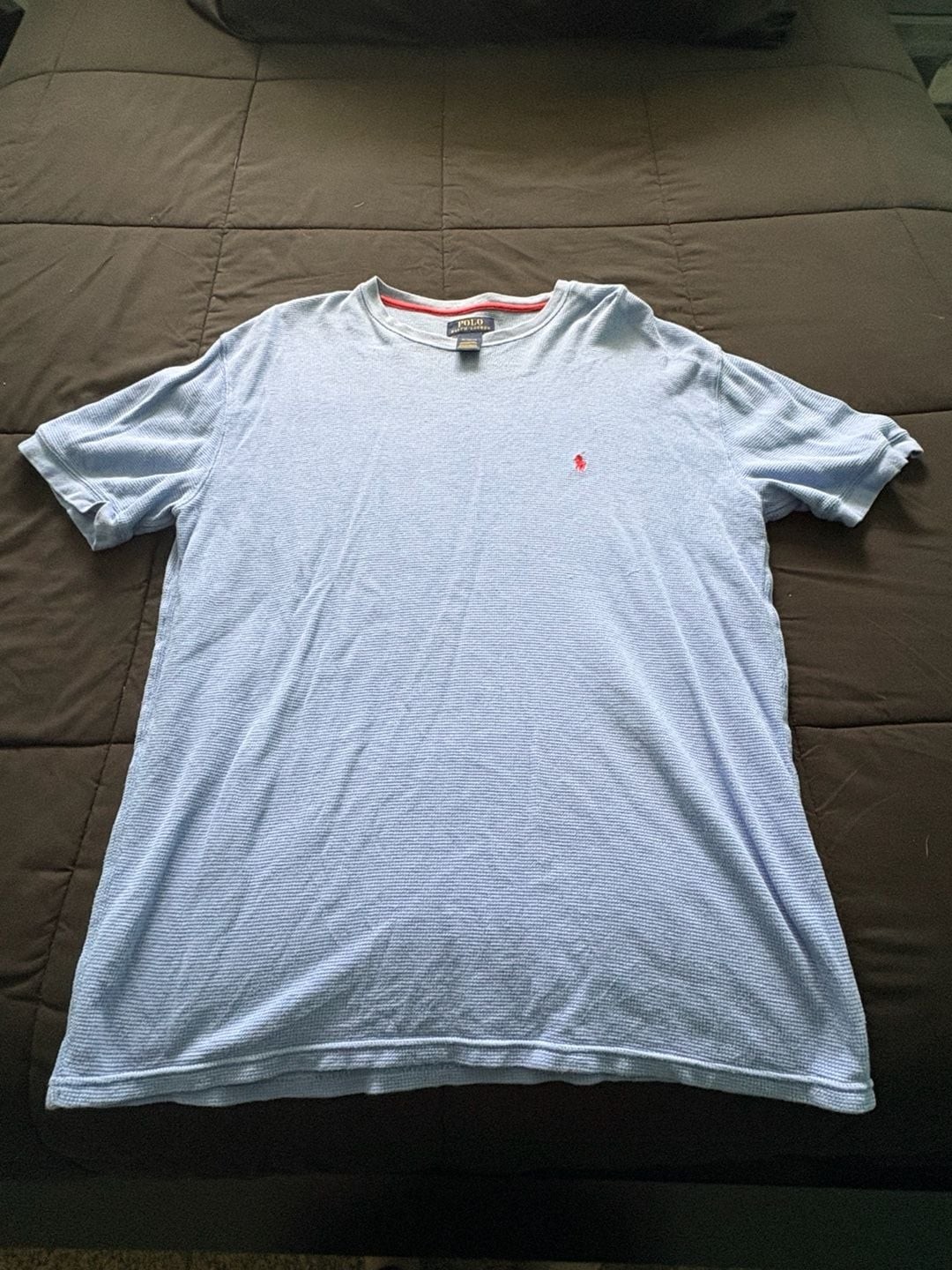 Polo Ralph Lauren Blue Waffle Knit Short Sleeve T-Shirt