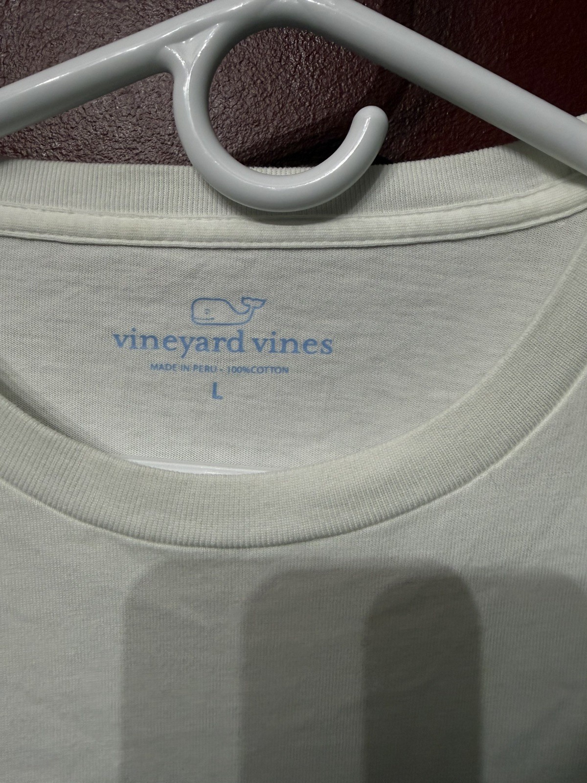 VINEYARD VINES X BARSTOOL “ONE BITE EVERYBODY KNOWS THE RULES” WHITE MEN’S L