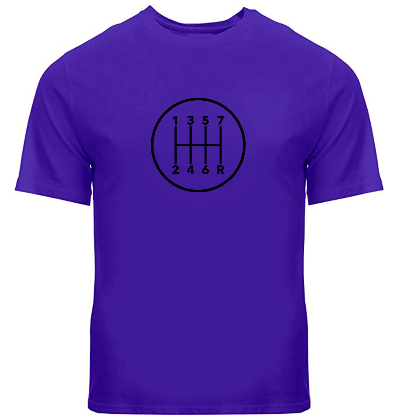 Manual Transmission Gears Shift Pattern 7 Speed Stick T-Shirt Manual Gearbox Car