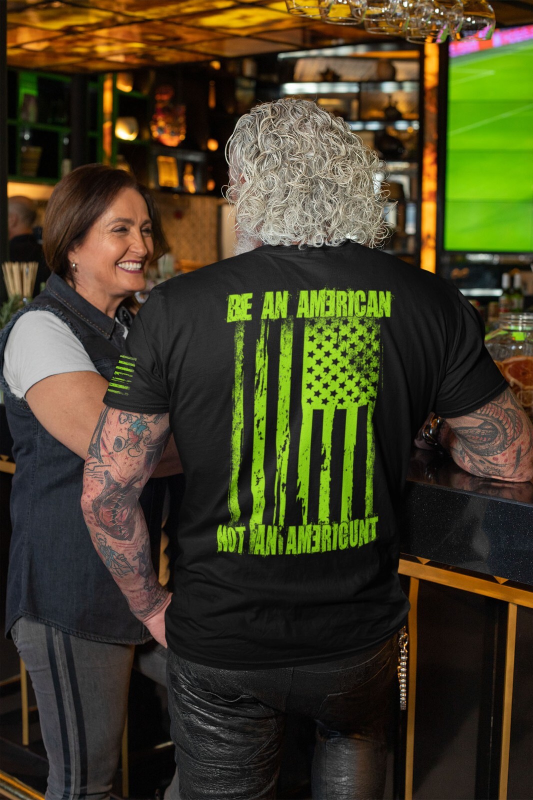 XL. Rebellion Ind. “Be an AMERICAN not an AMERIC*NT” American support, Patriot.