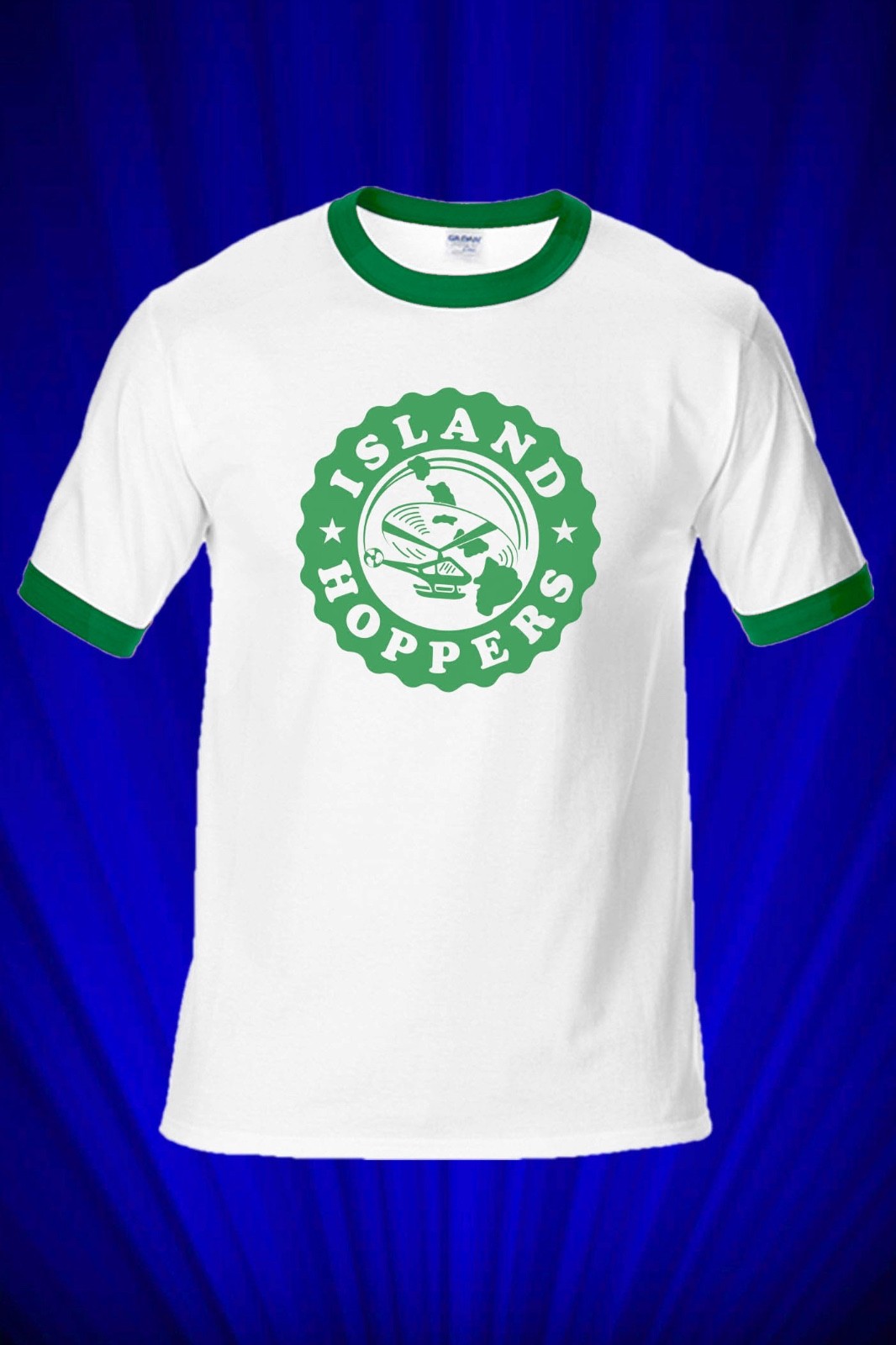TC’s Island Hopper’s HAWAII Vintage RINGER Tee T-SHIRT Magnum P.I. FREE S&H USA